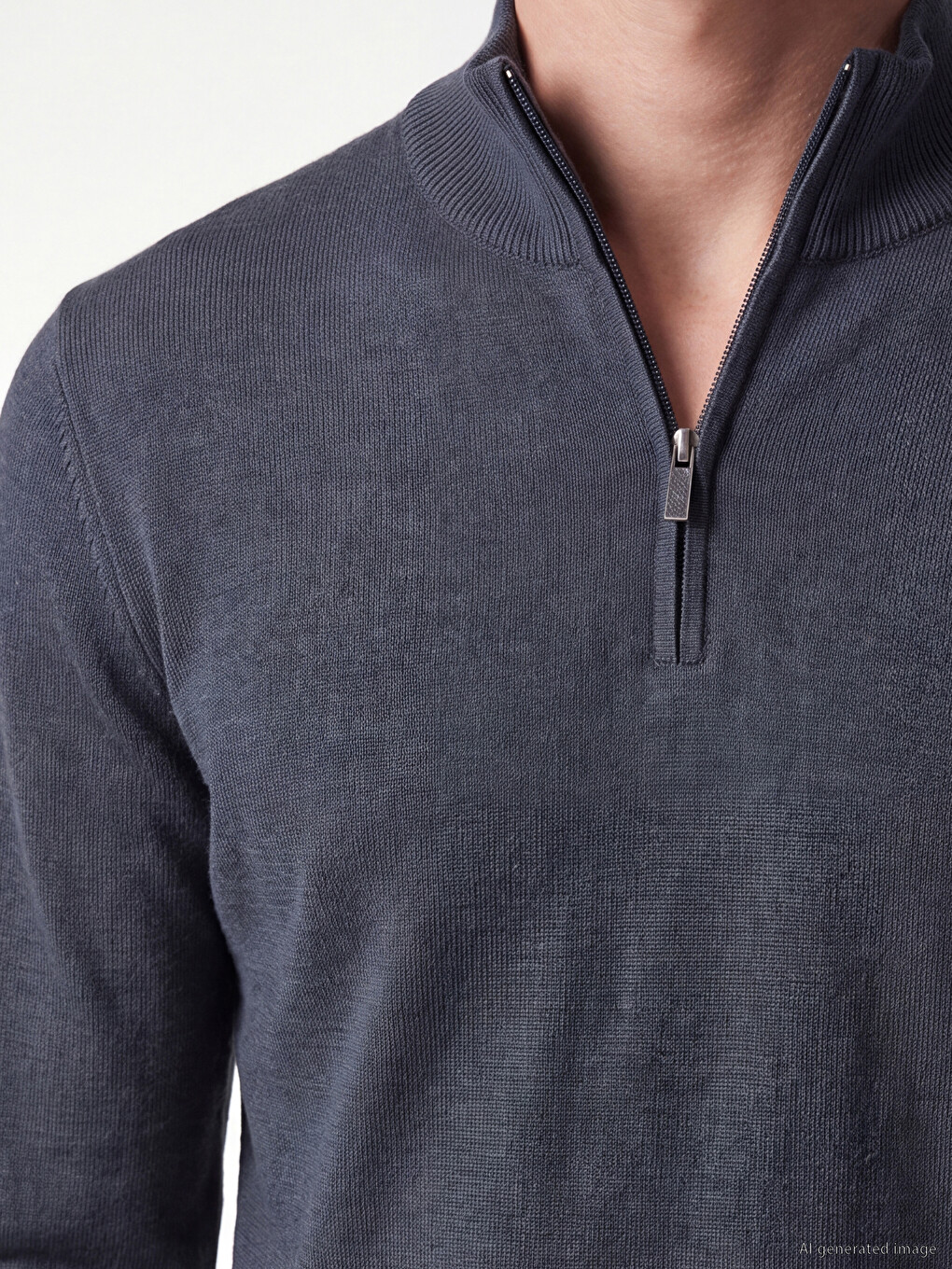 Mock Neck Men's Knitwear Sweater-2