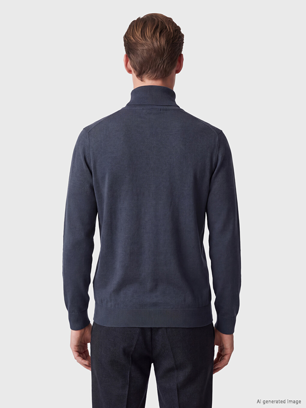 Mock Neck Men's Knitwear Sweater-3