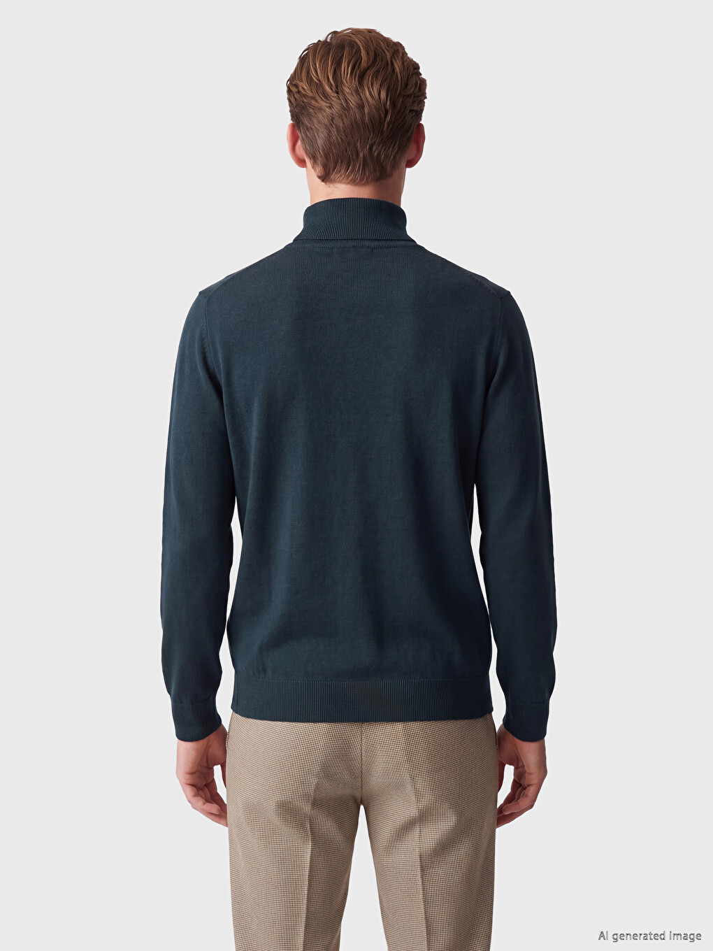 Mock Neck Men's Knitwear Sweater-3