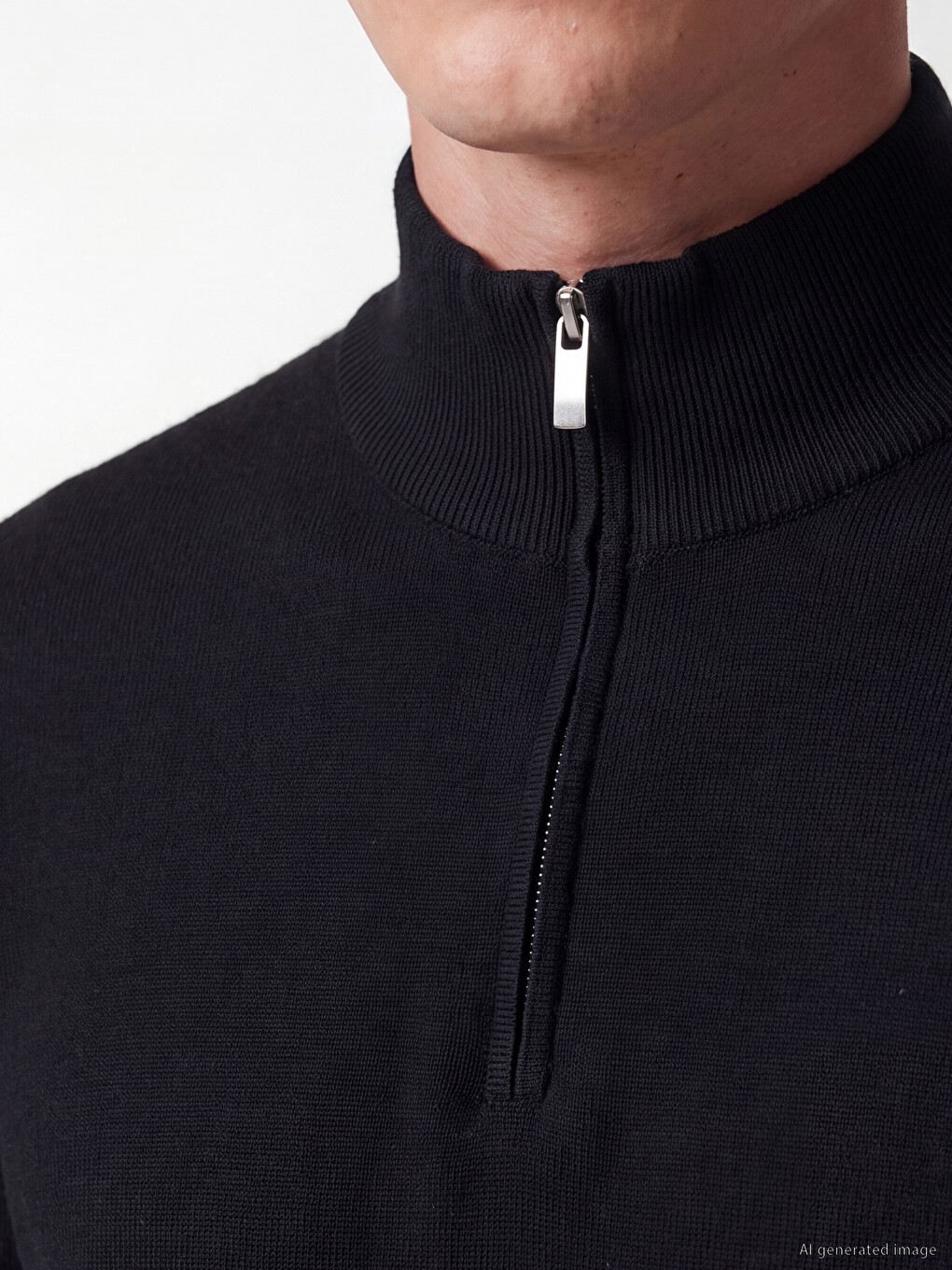 Mock Neck Men's Knitwear Sweater-2