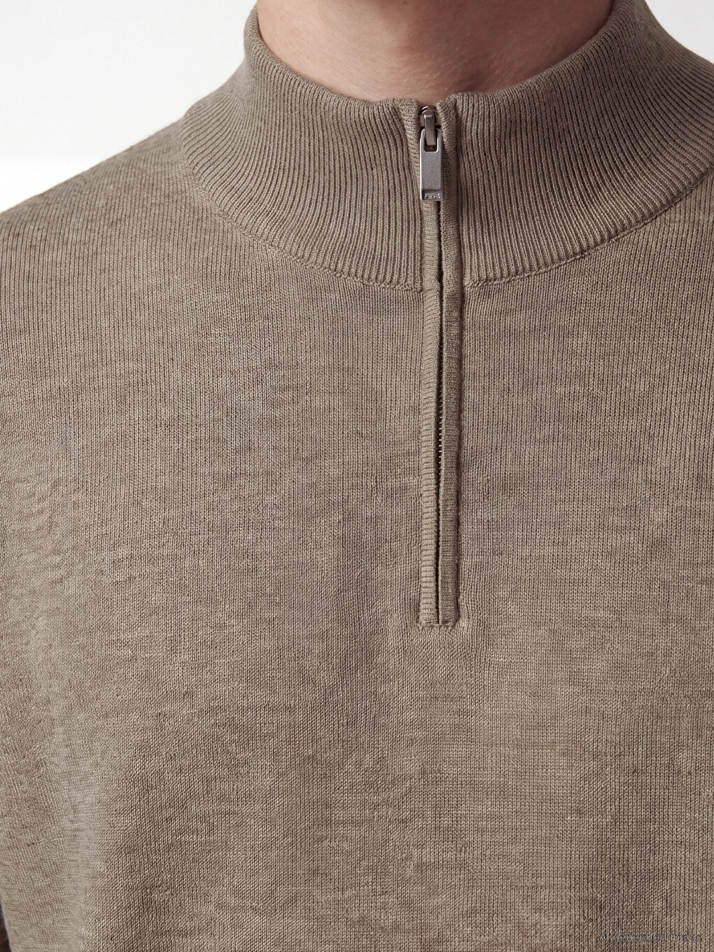 Mock Neck Men's Knitwear Sweater-2