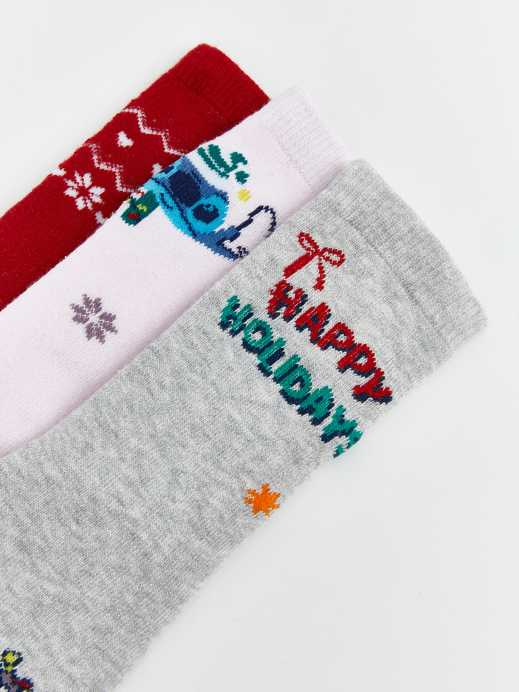 3-pack Lilo & Stitch Printed Girls' Ankle Socks-7