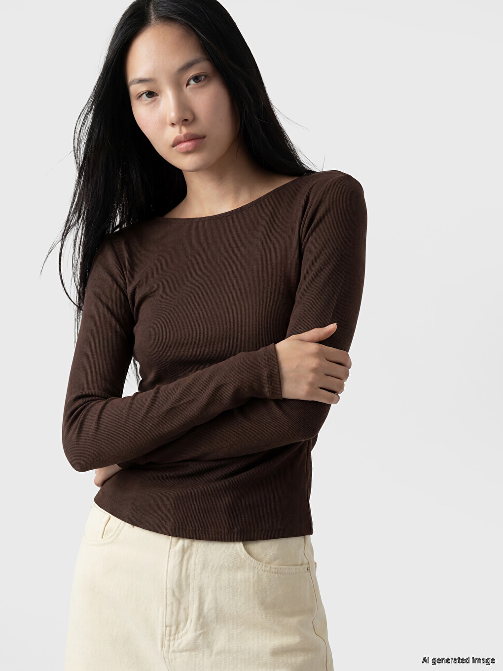 Slash Neck Women's T-shirt-1