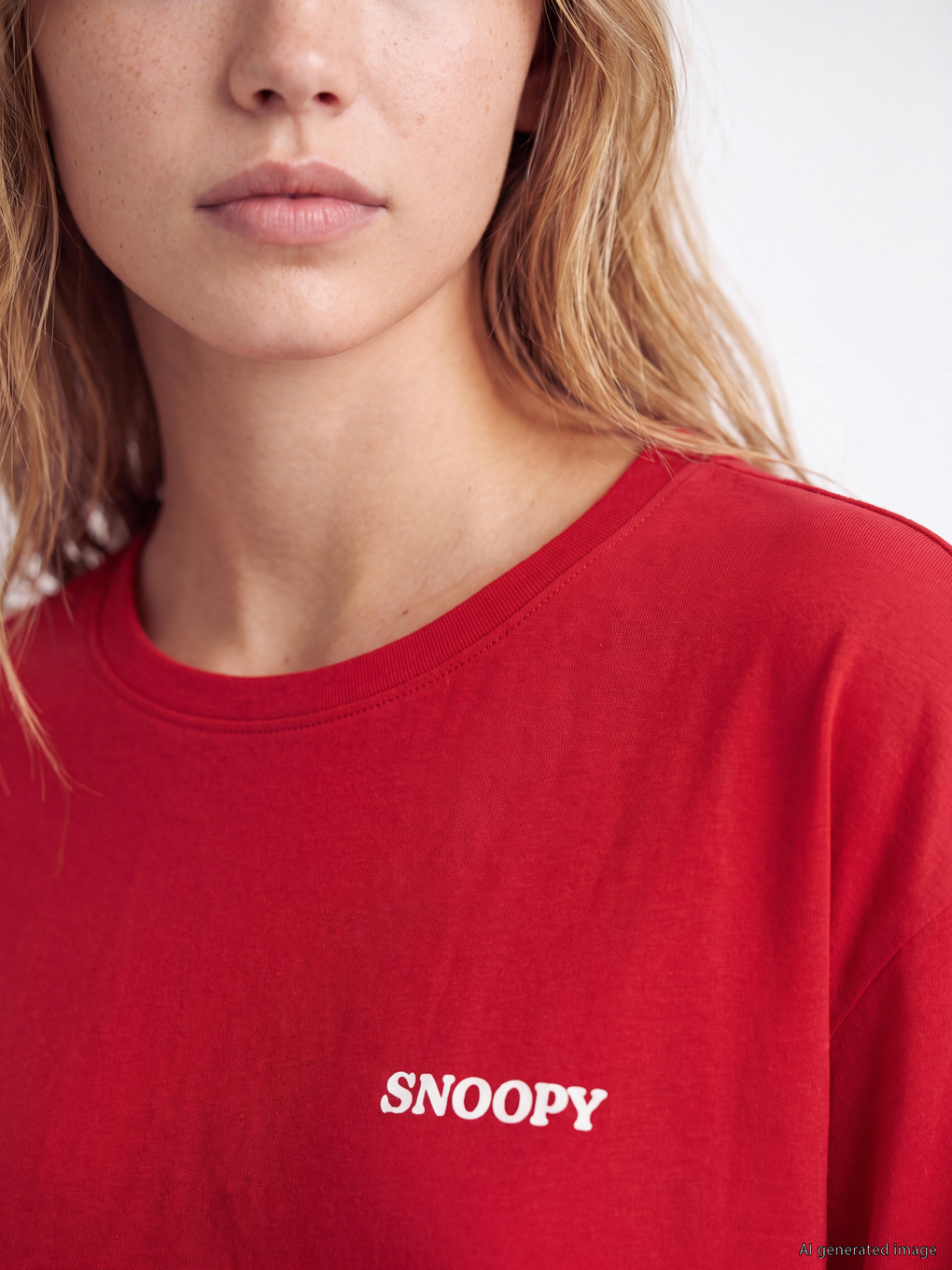 Kırmızı Snoopy Baskılı Kadın Pijama Takımı-2