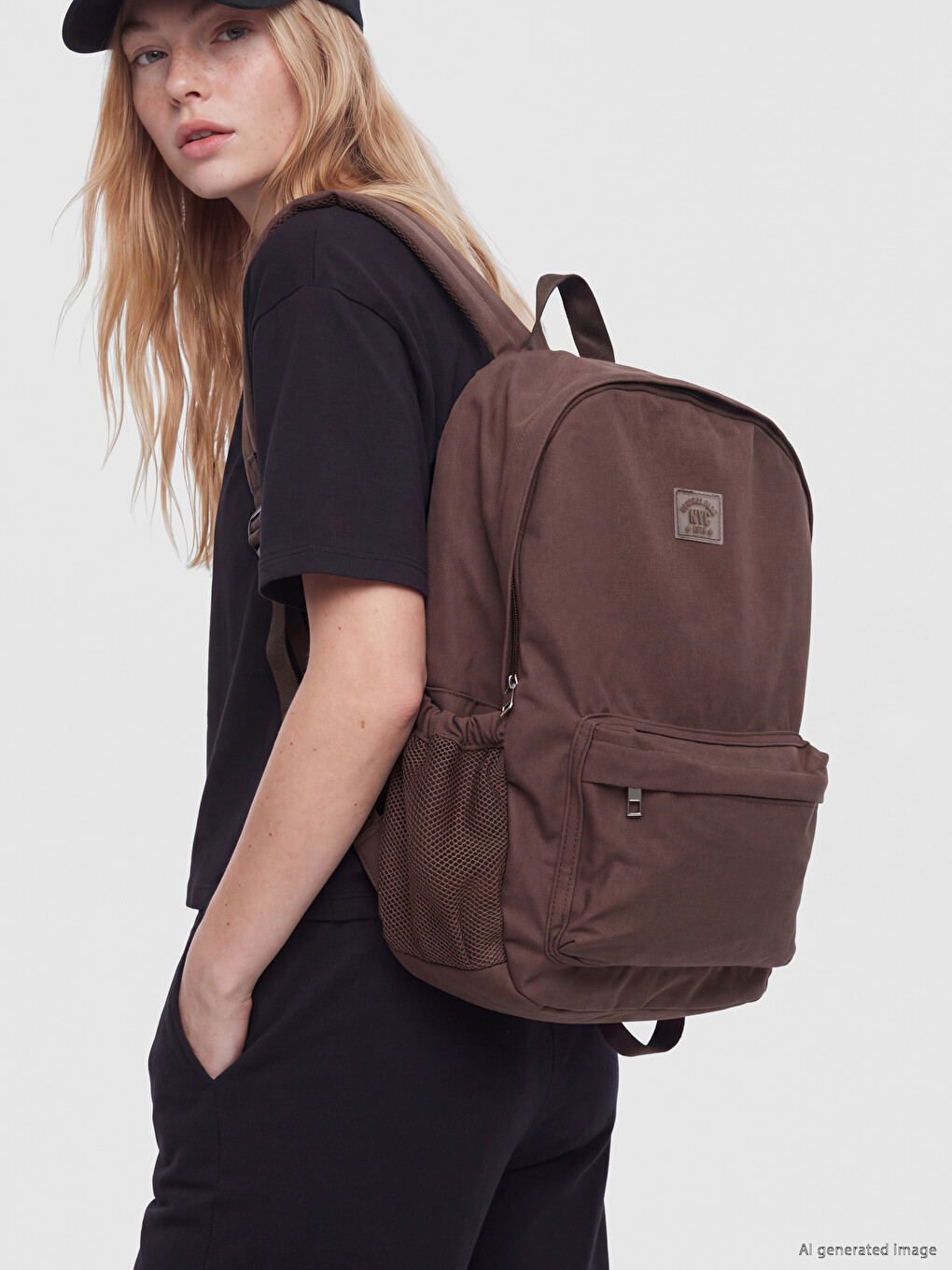 Nyc Embroidered Women's Backpack-1