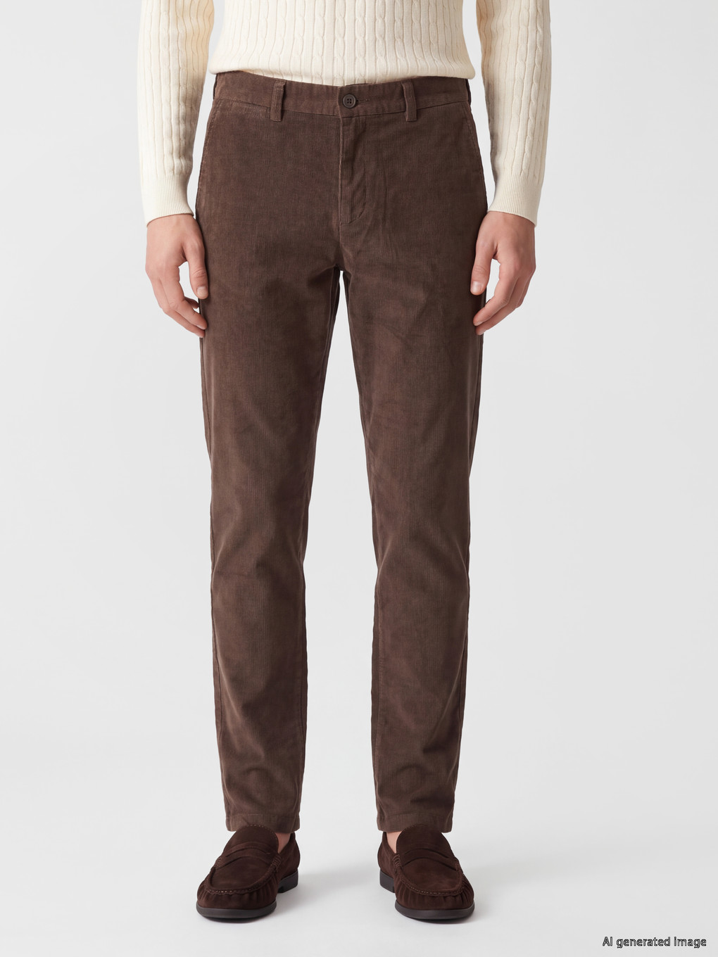 Regular Fit Velvet Men's Trousers-1