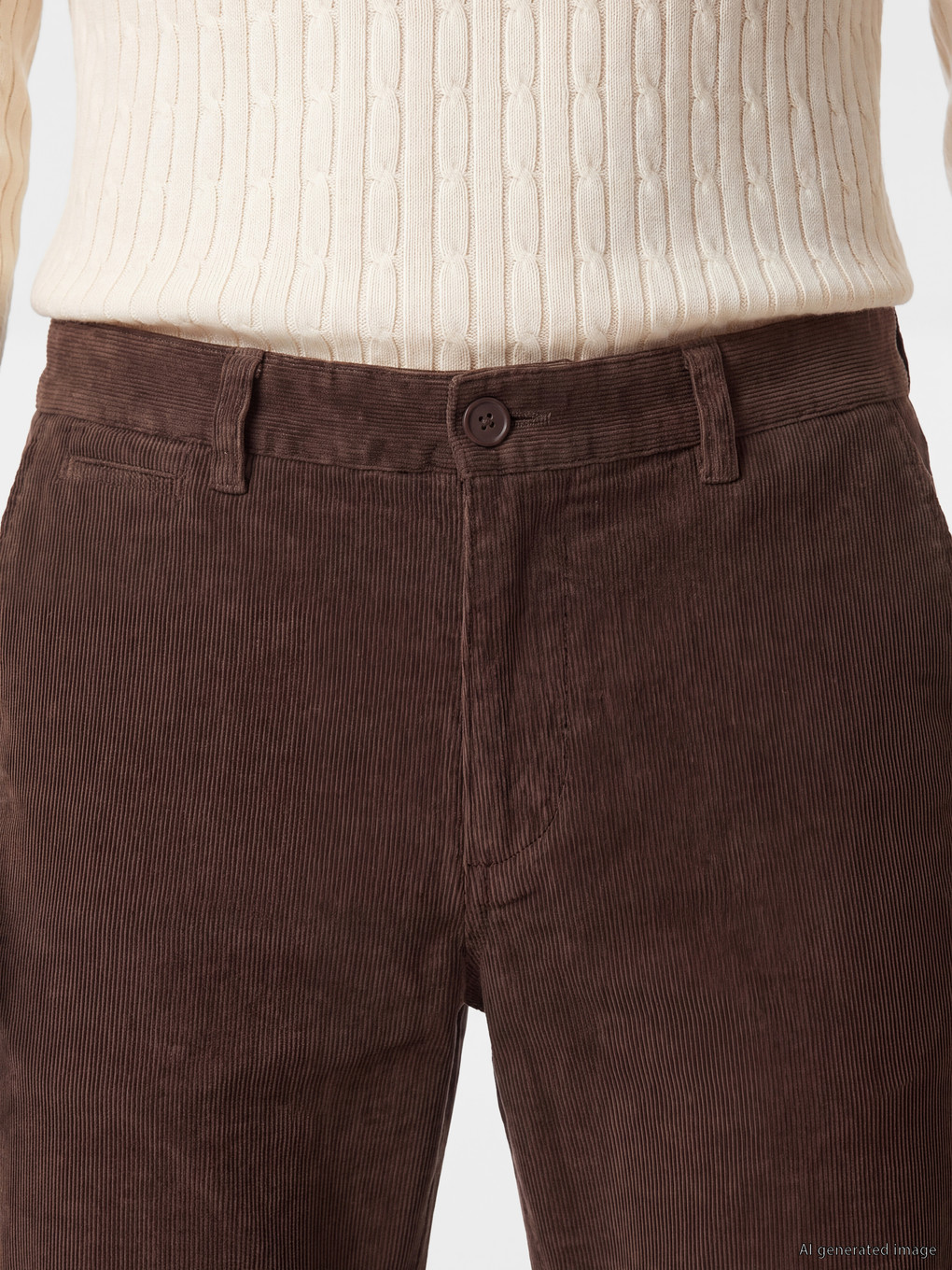 Regular Fit Velvet Men's Trousers-2