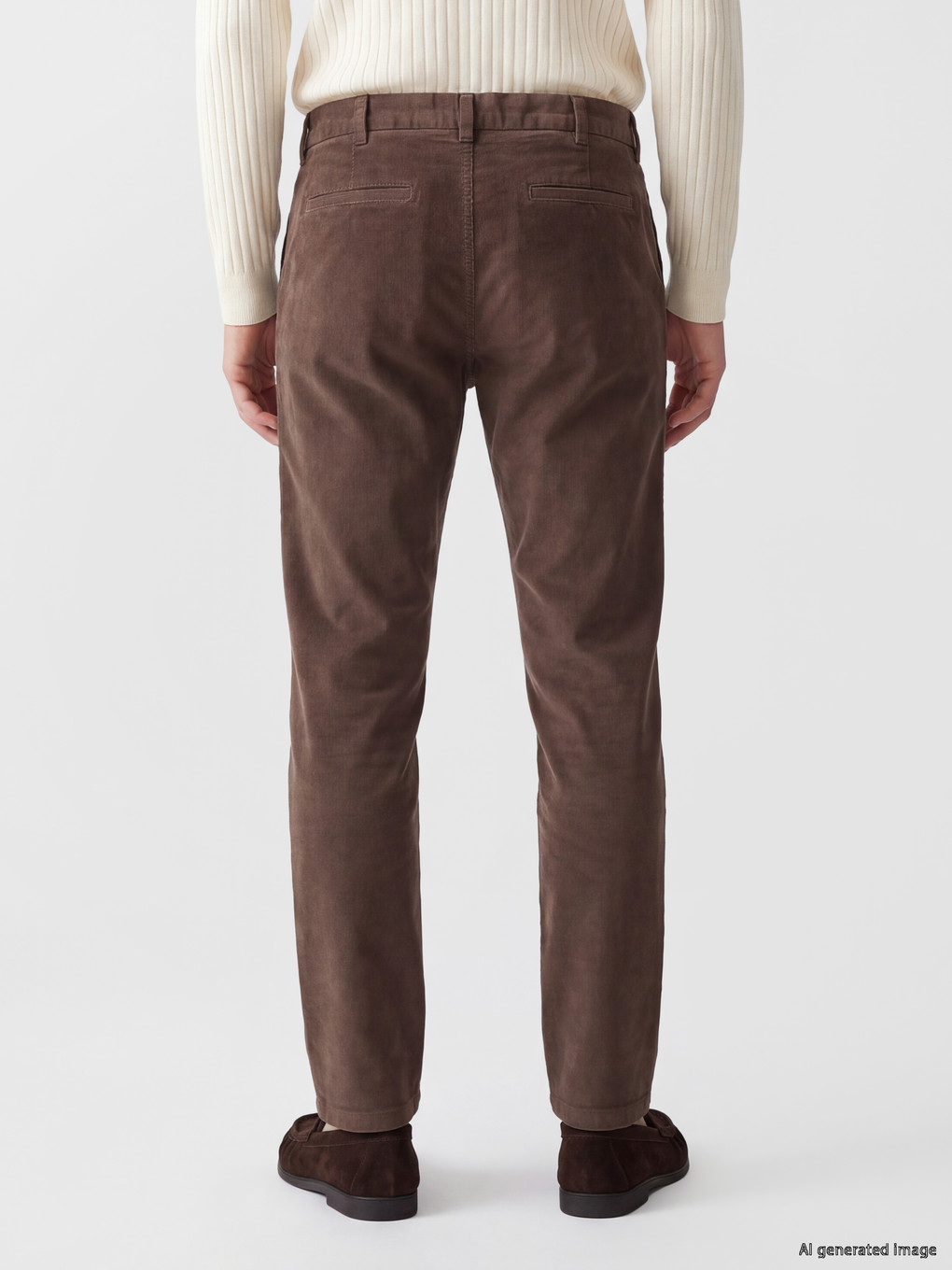 Regular Fit Velvet Men's Trousers-3
