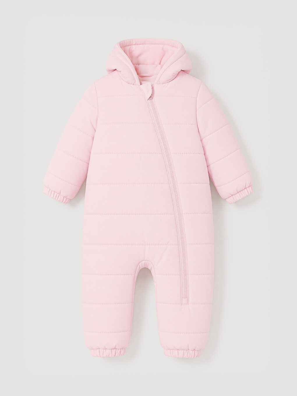 Pembe Kapüşonlu Kız Bebek Astronot Mont