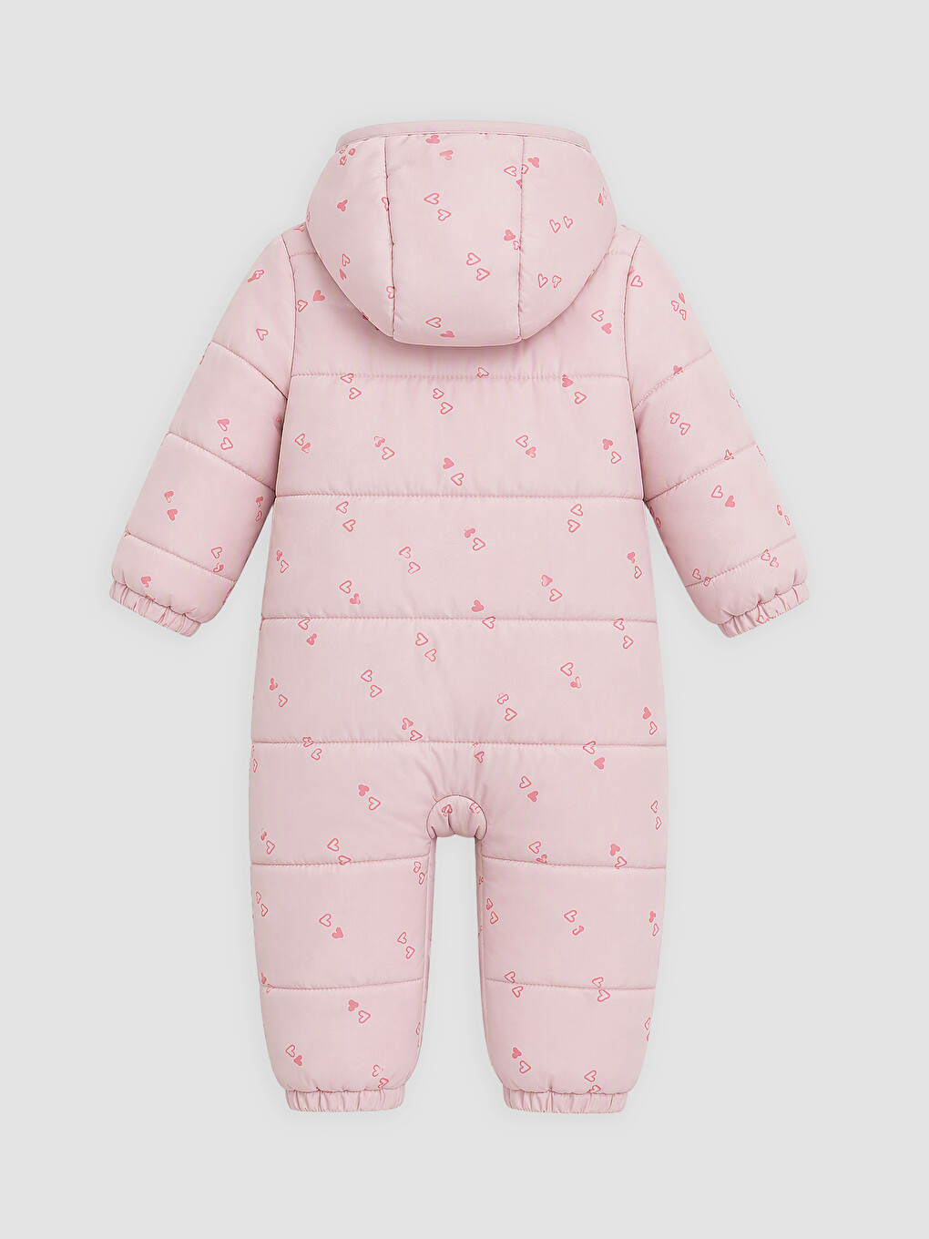 Pembe Kapüşonlu Kız Bebek Astronot Mont-1