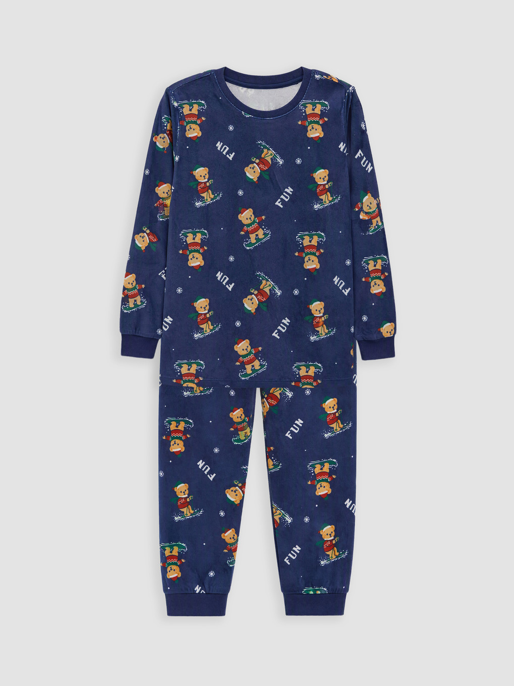 New Year Themed Boys' Velvet Pyjamas Set