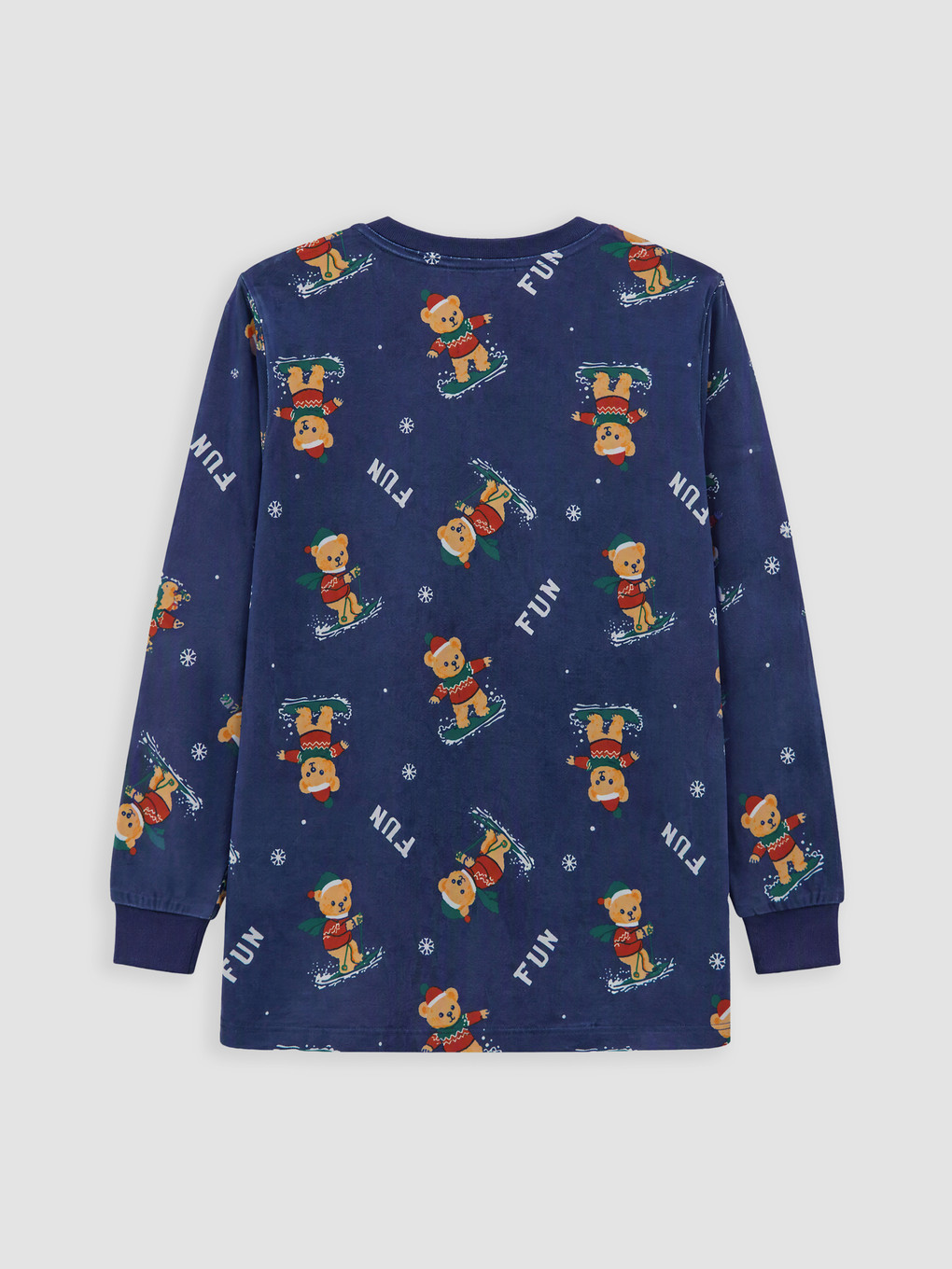 New Year Themed Boys' Velvet Pyjamas Set-3