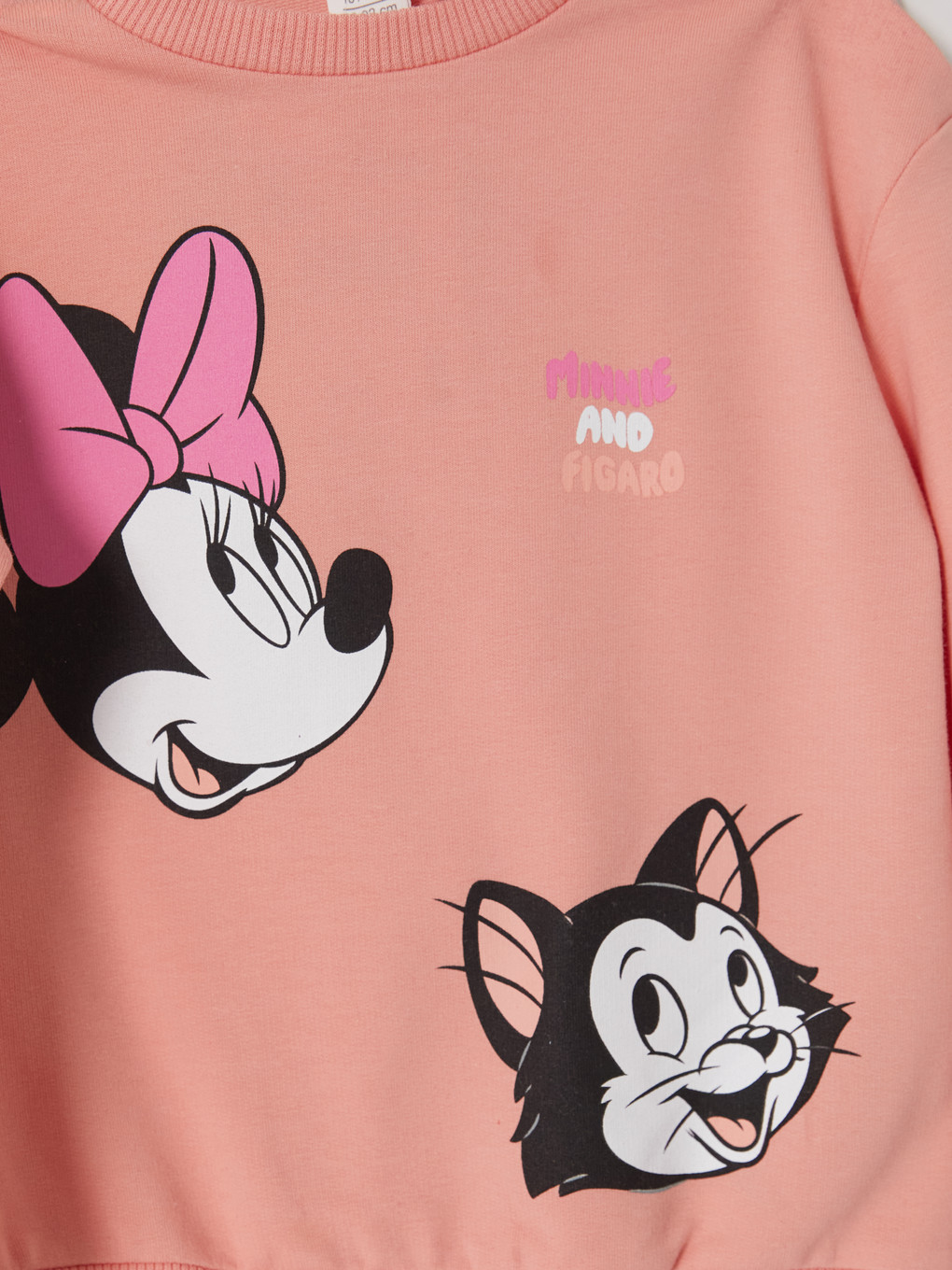 Mercan Minnie Mouse Baskılı Bebek Sweatshirt-2