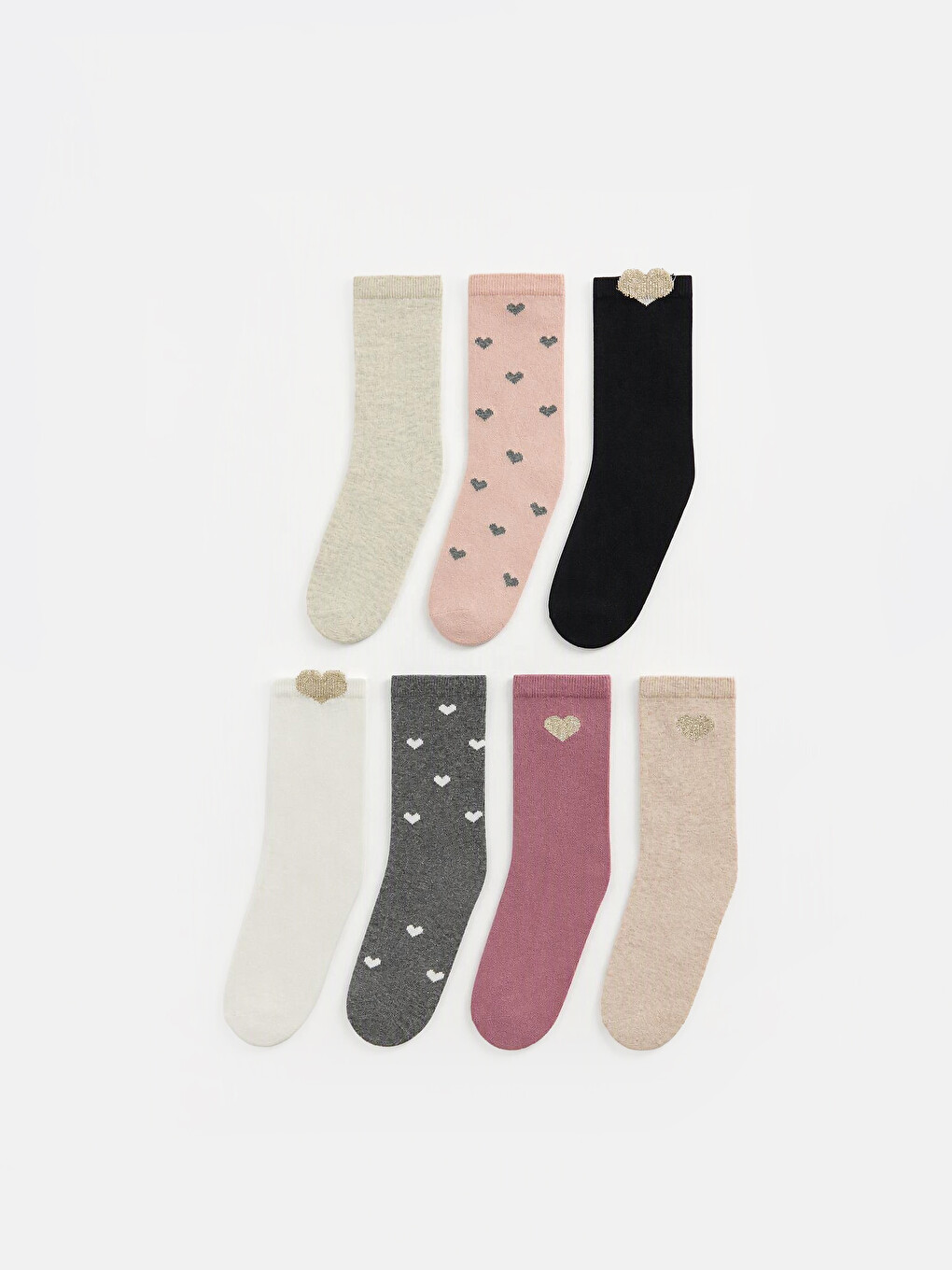 7er-pack Mädchen-knöchelsocken