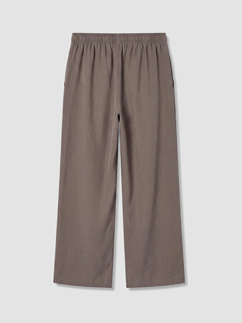Elastic Waist Wide Leg Women's Trousers-6