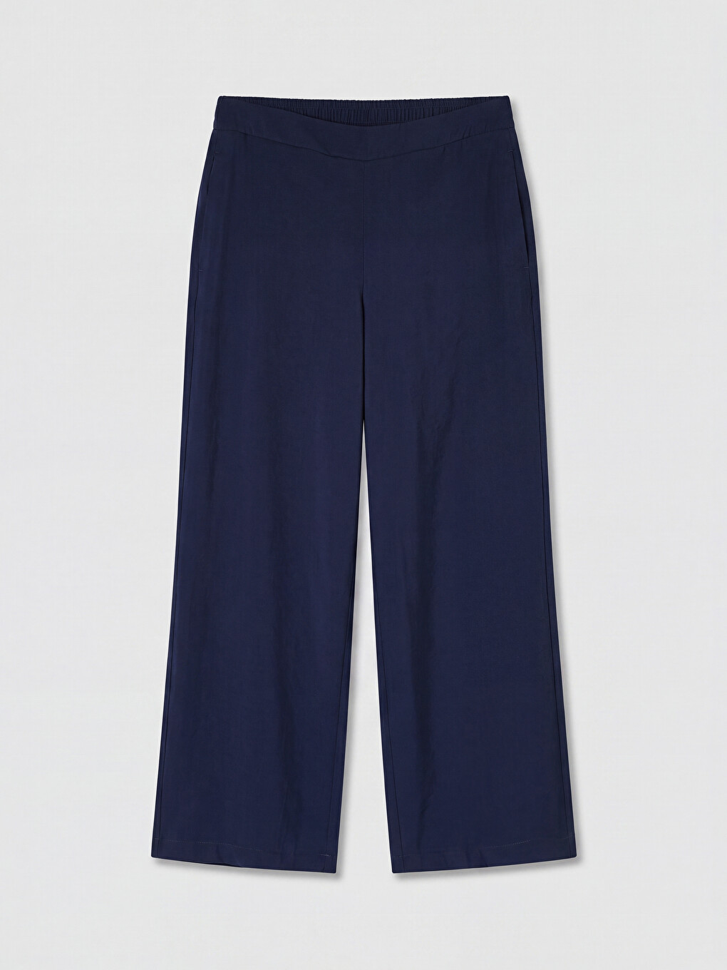 Elastic Waist Wide Leg Women's Trousers-4