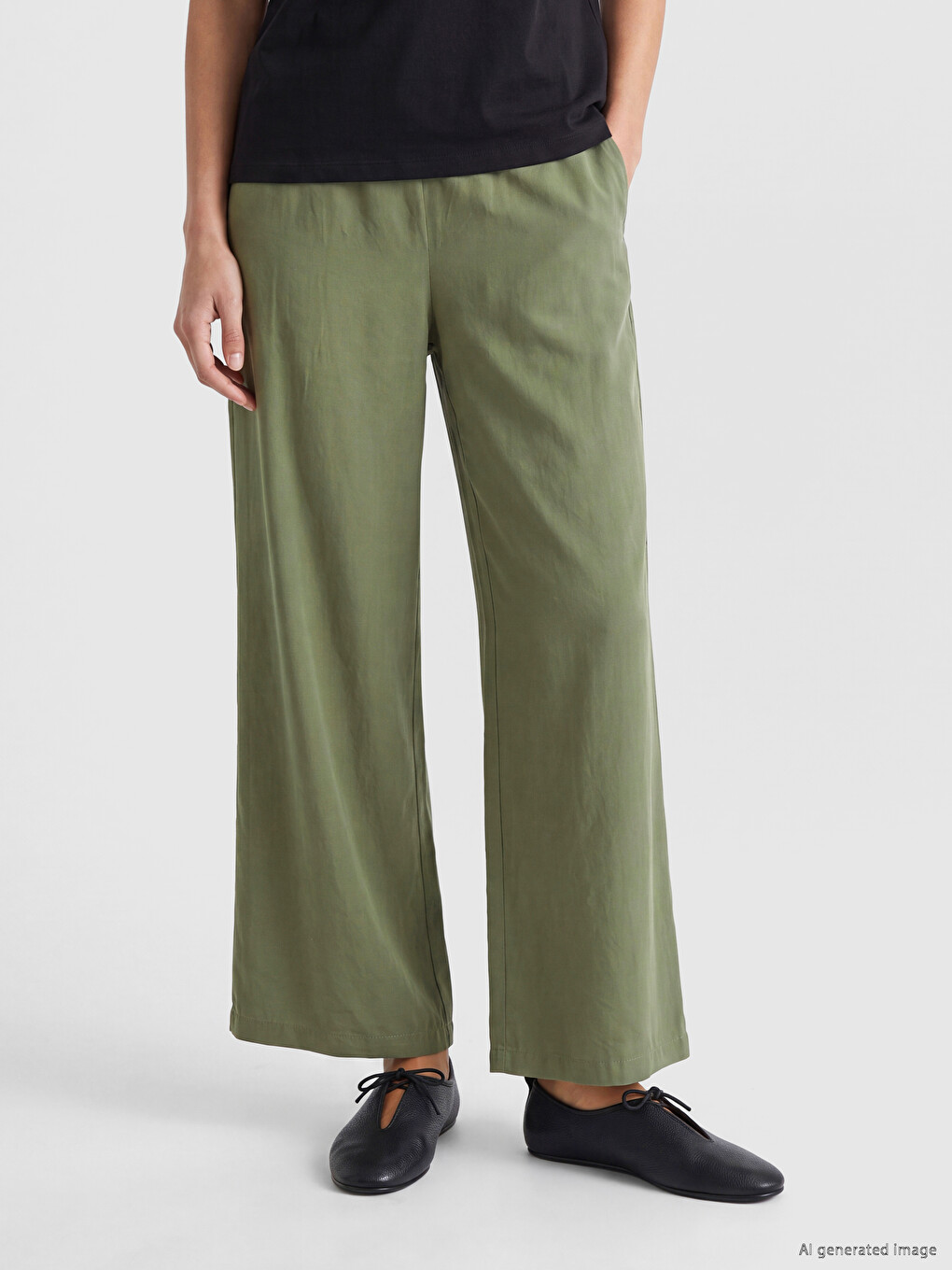 Woman Khaki Trousers-1