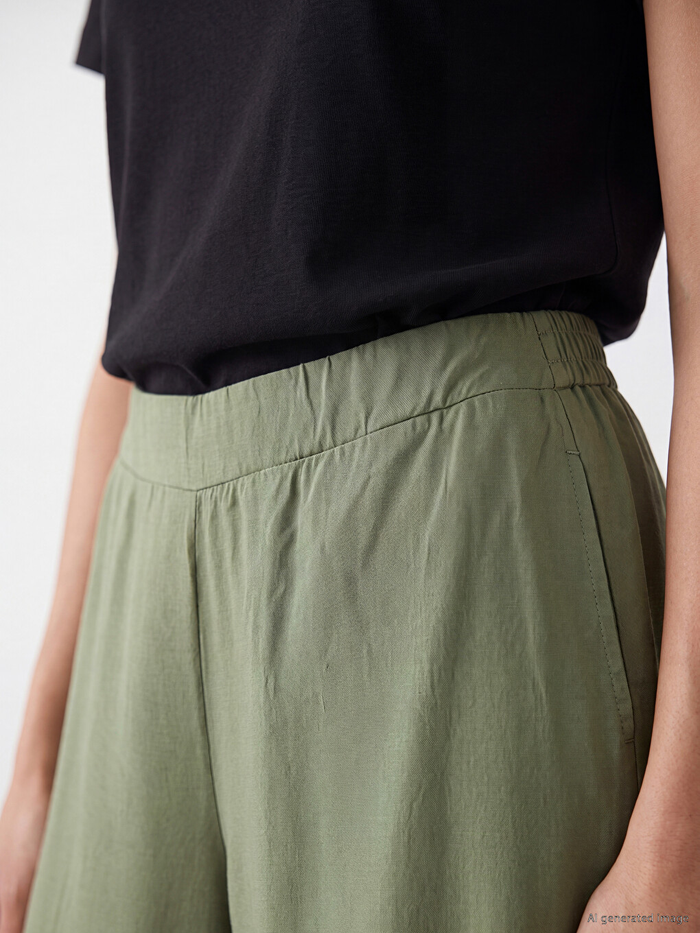 Woman Khaki Trousers-2