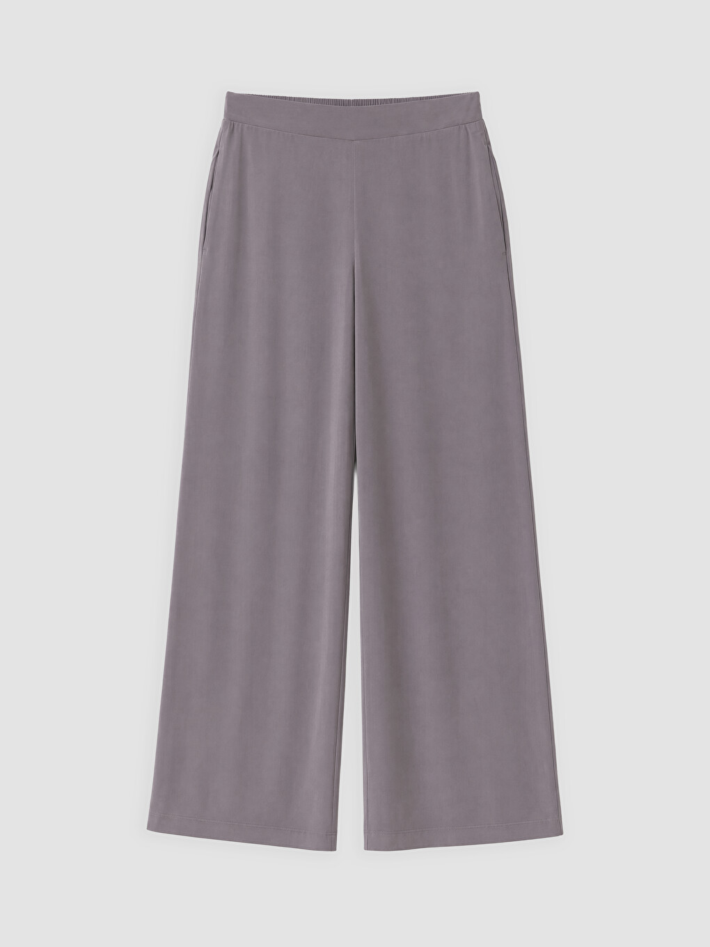 Beli Lastikli Geniş Paça Kadın Pantolon-5