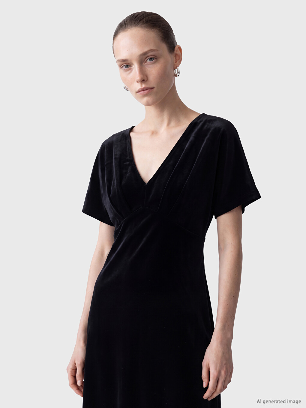 جل مەخمەڵی A-line یاخەی V
