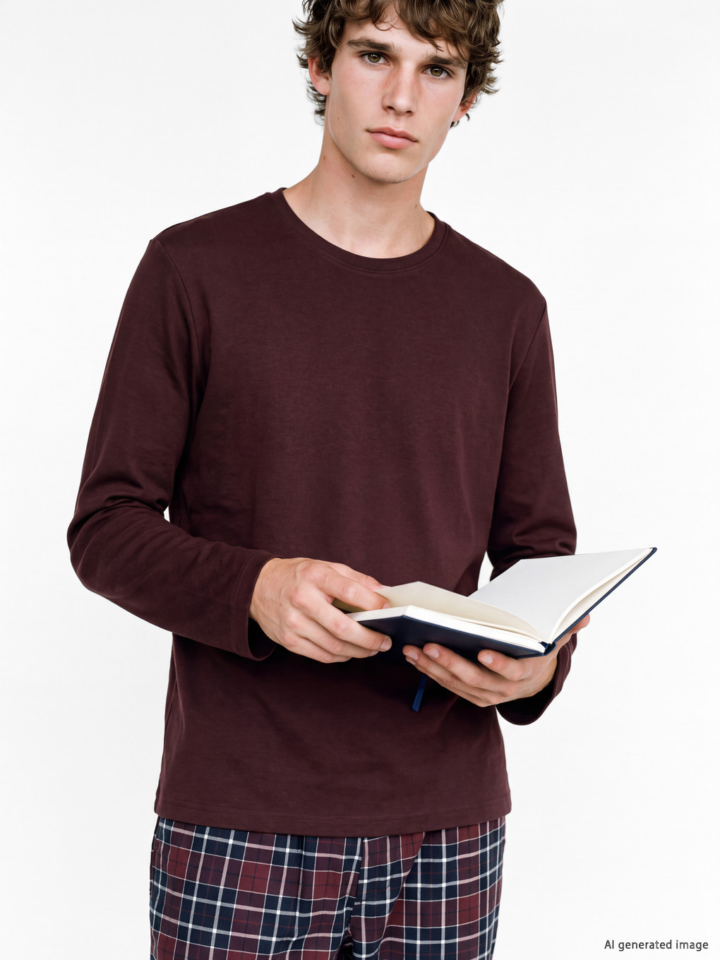 Plaid Men's Pyjamas Set-1