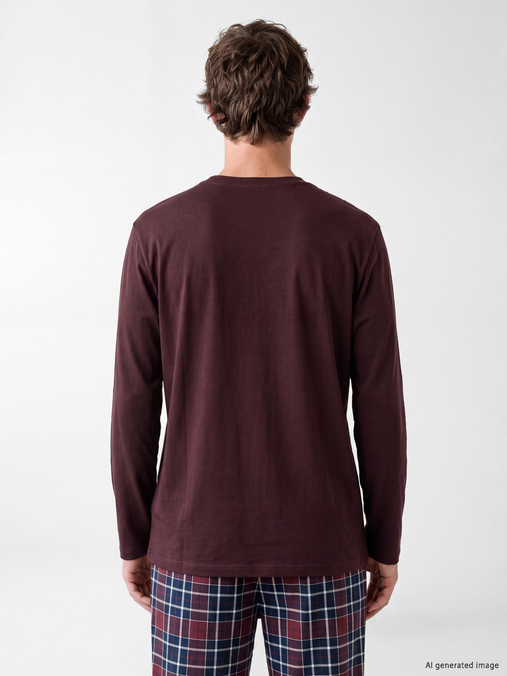 Plaid Men's Pyjamas Set-3