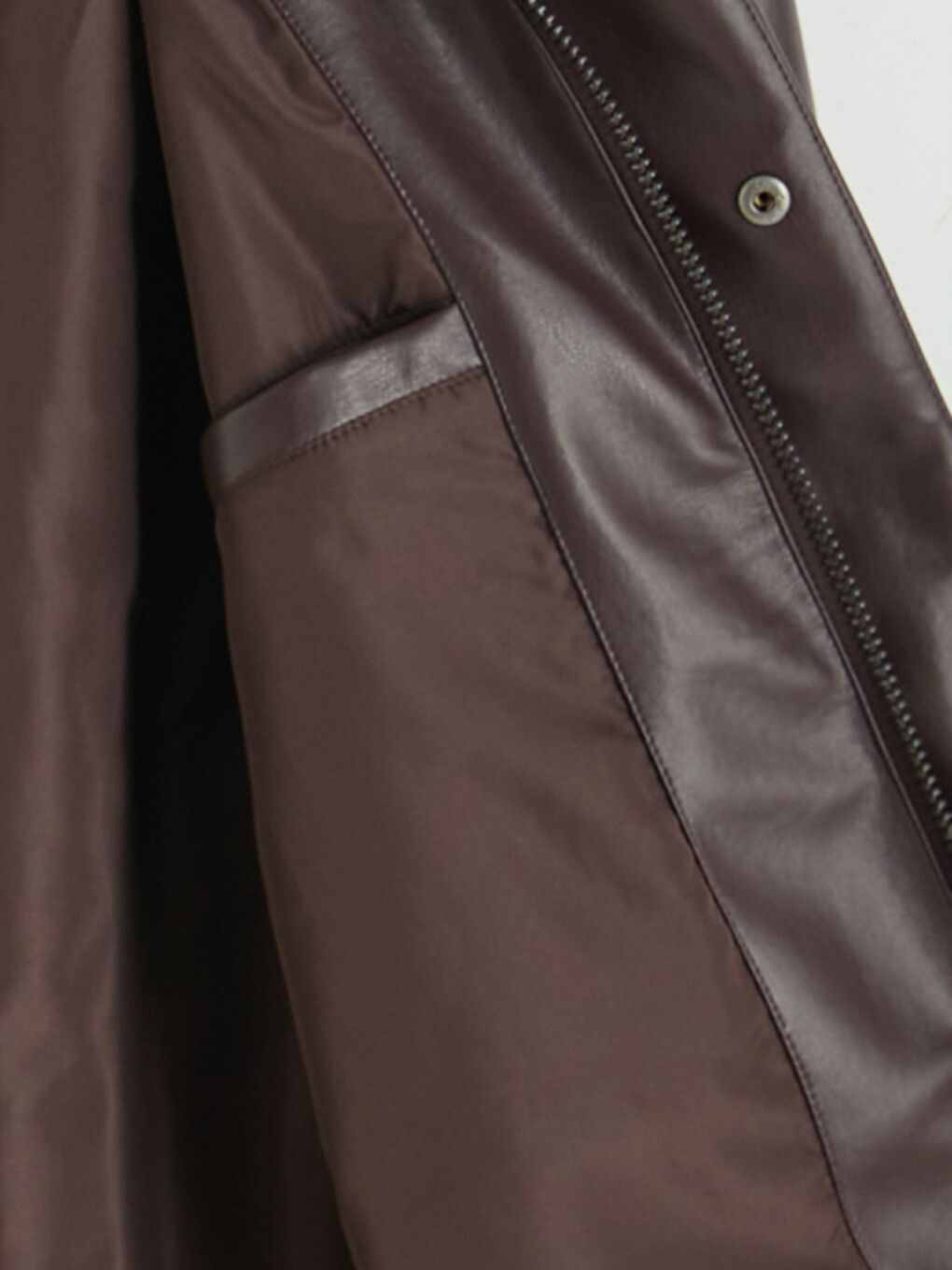 Regular Fit Shirt Collar Men's Leather Look Coat-7