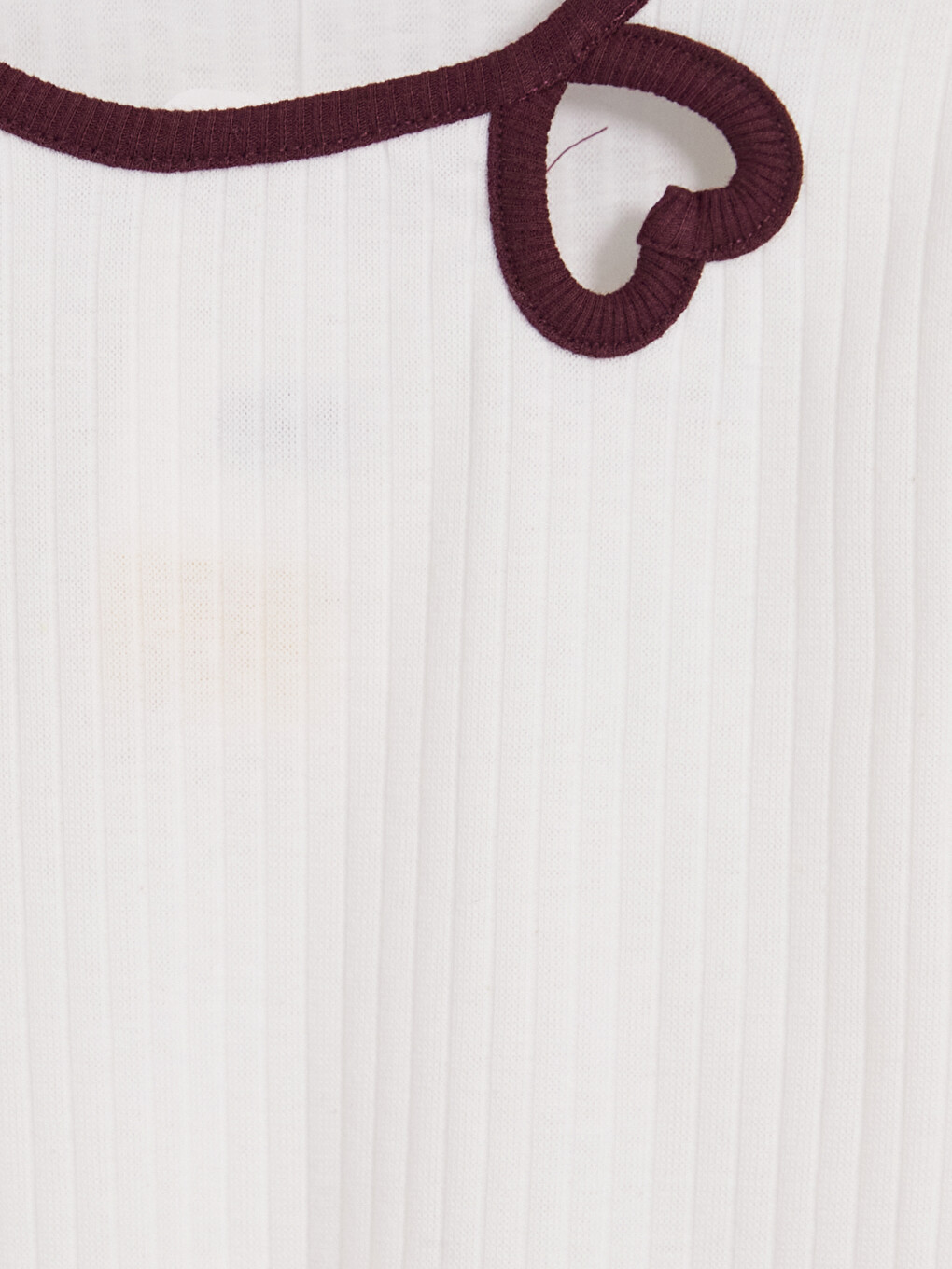 Crew Neck Heart Detailed Girls' Knitwear T-shirt-1