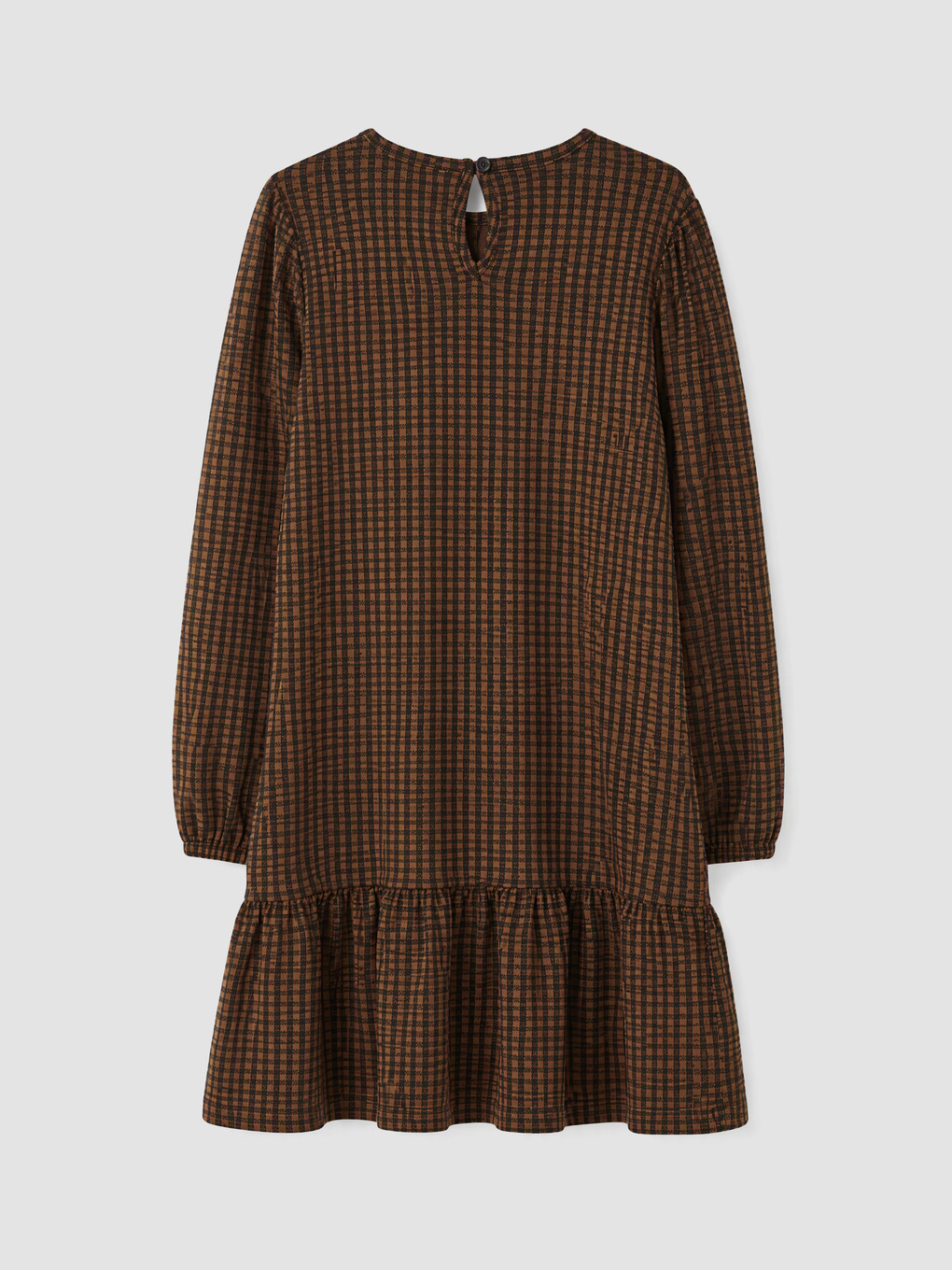 Bowed Plaid Girls' Dress-4