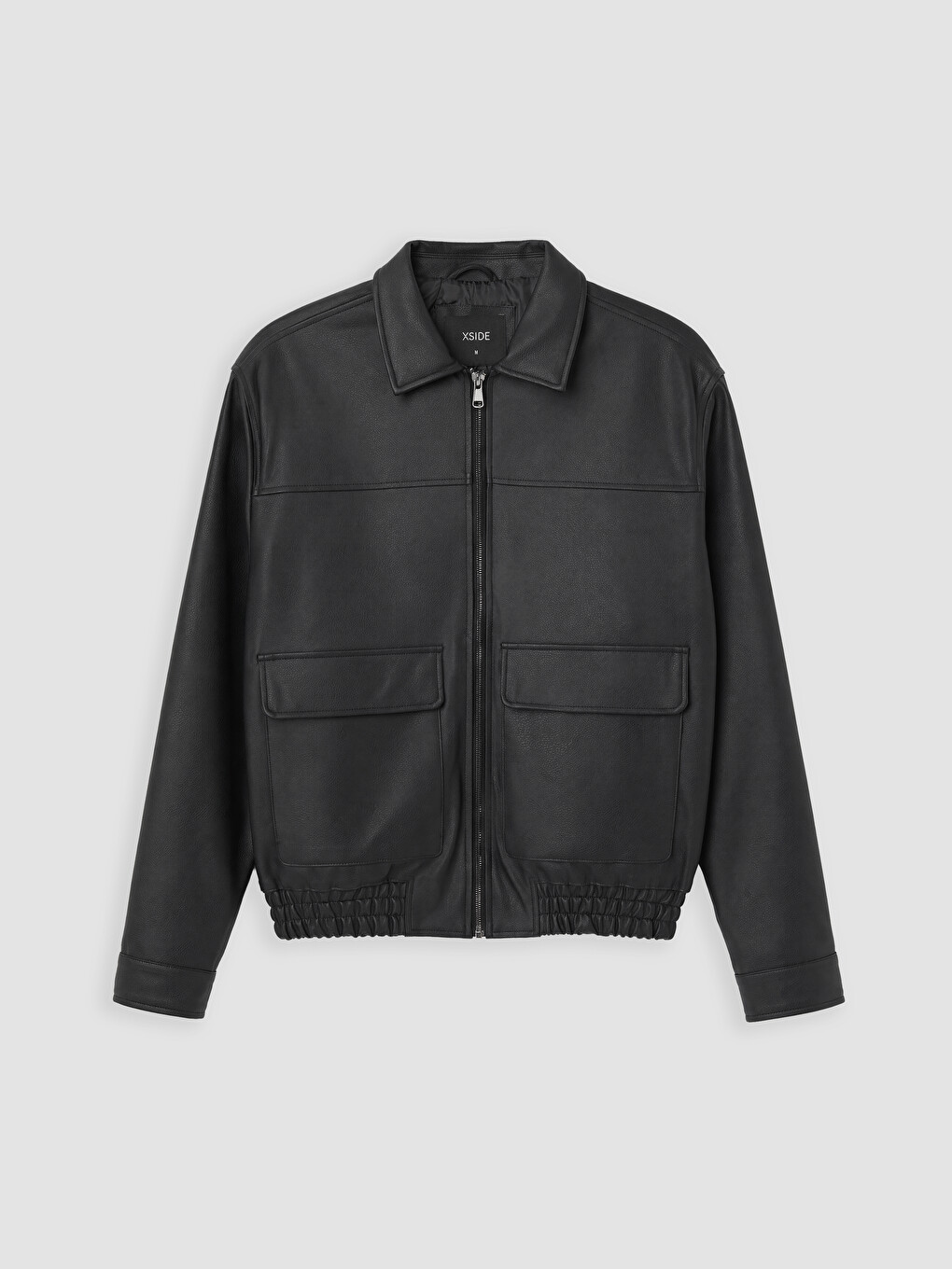 Regular Fit Men's Faux Leather Jacket-5