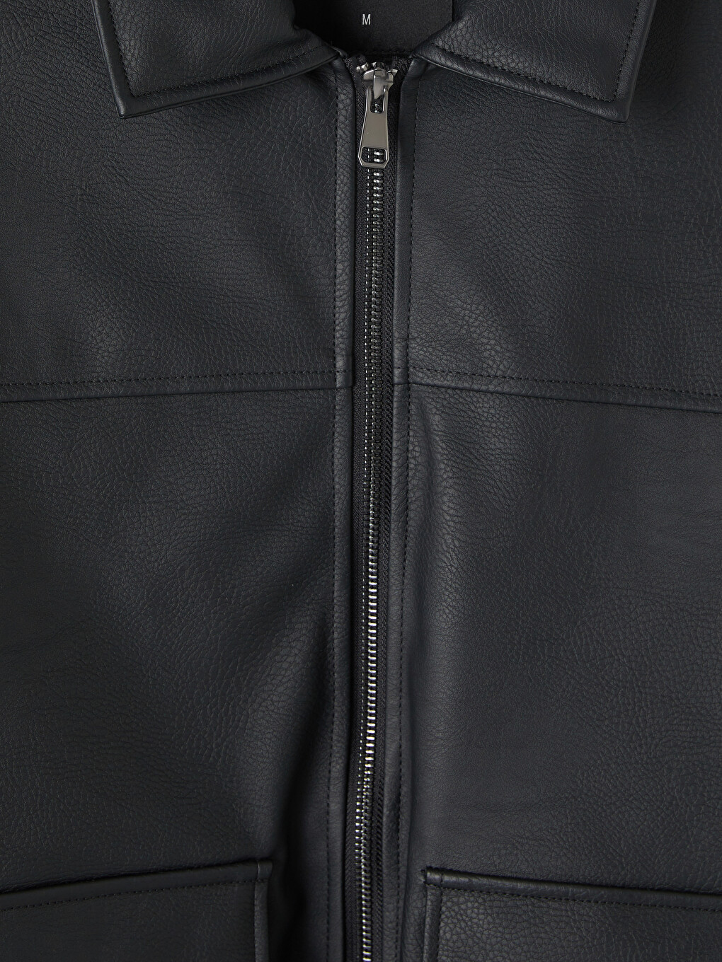 Regular Fit Men's Faux Leather Jacket-6