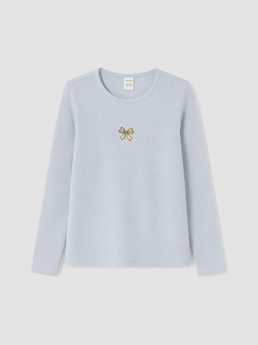 2 Pack Crew Neck Embroidered Girls' T-shirt-1