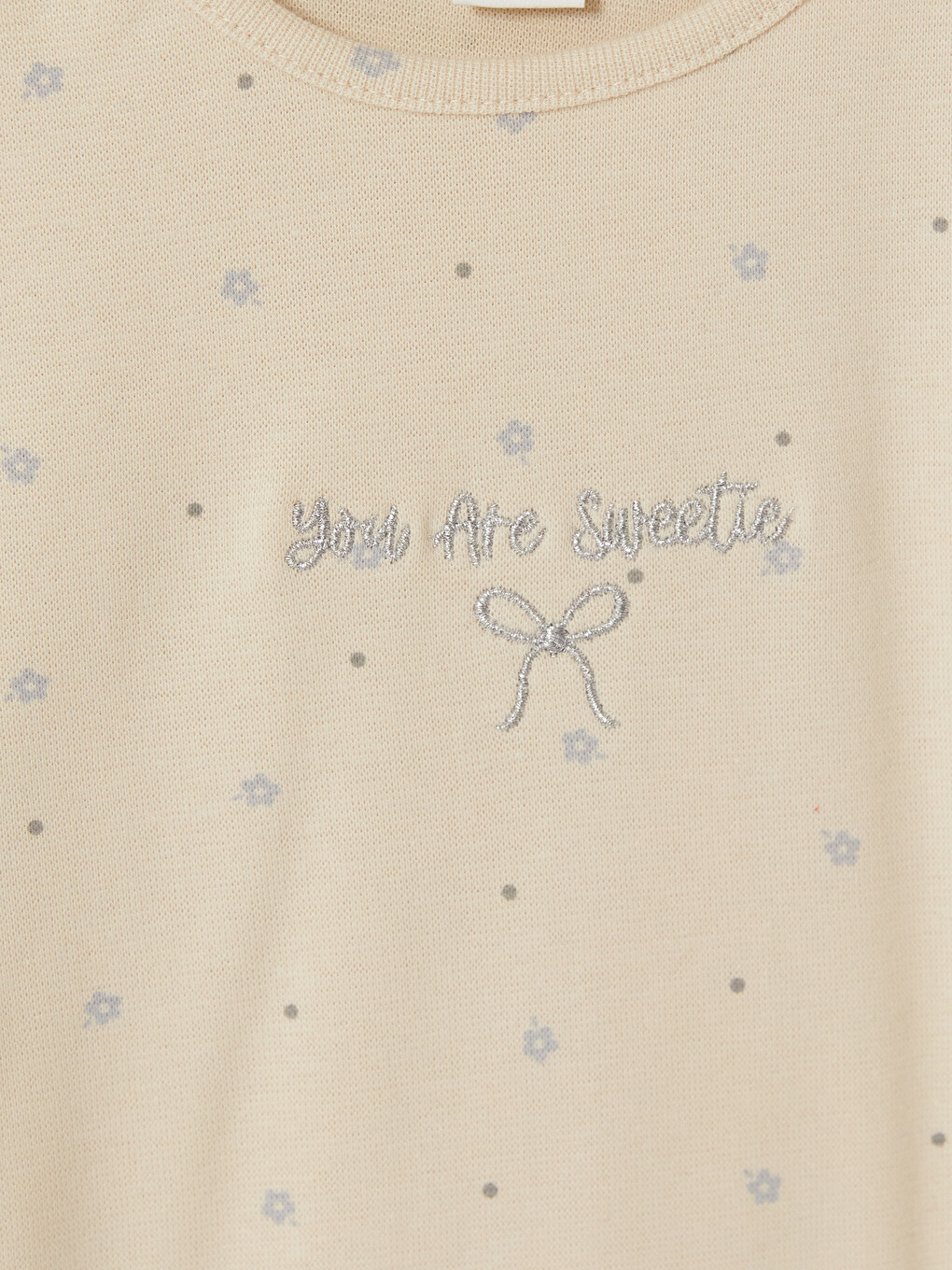 2 Pack Crew Neck Embroidered Girls' T-shirt-5