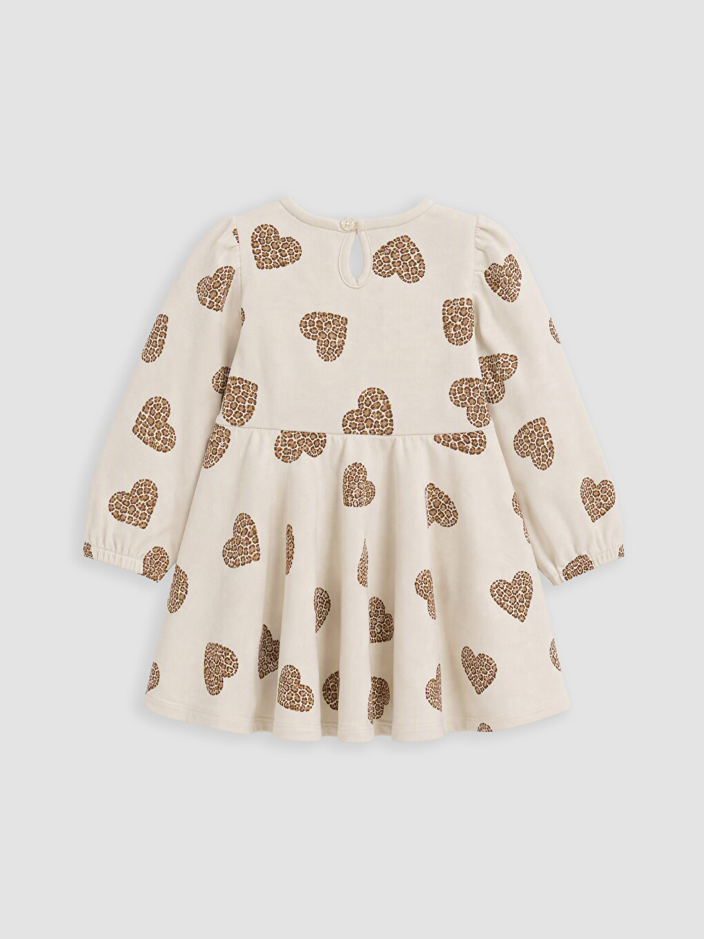 Bowed Heart Patterned Girls' Dress-2