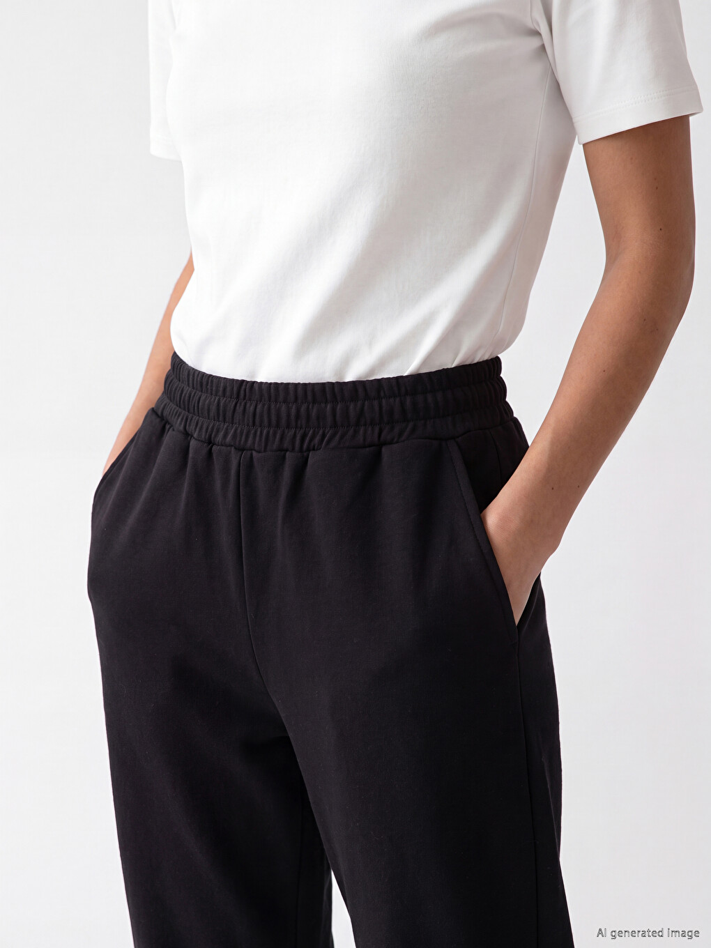 Elastic Waist Women's Jogger Sweatpants-2
