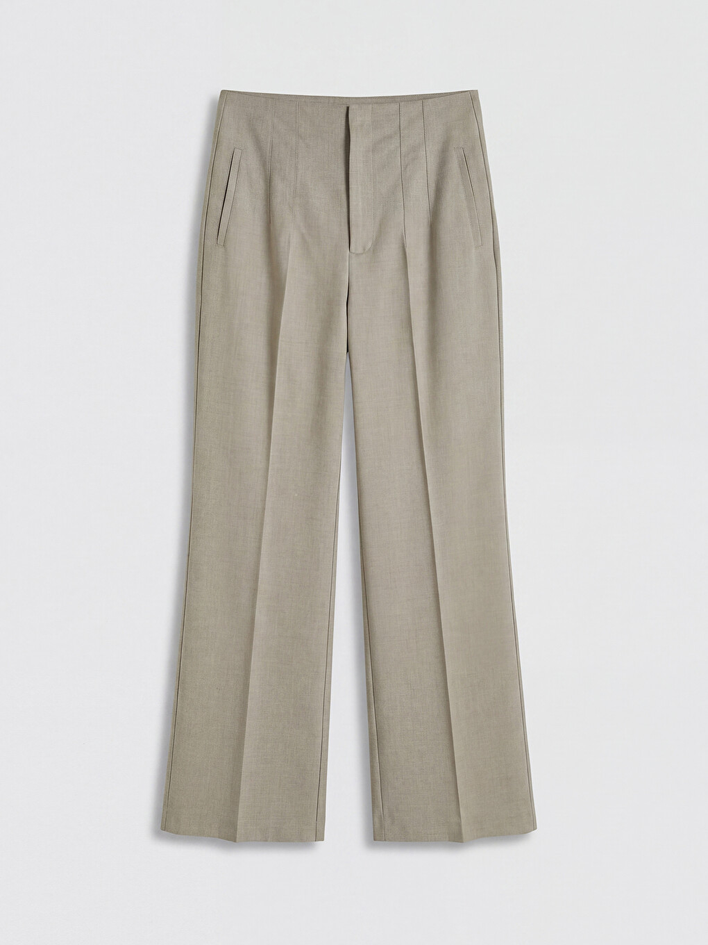 Pleat Detailed Wide Leg Women's Trousers-4