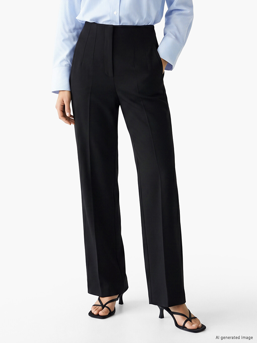 Slim Fit Women's Trousers-1