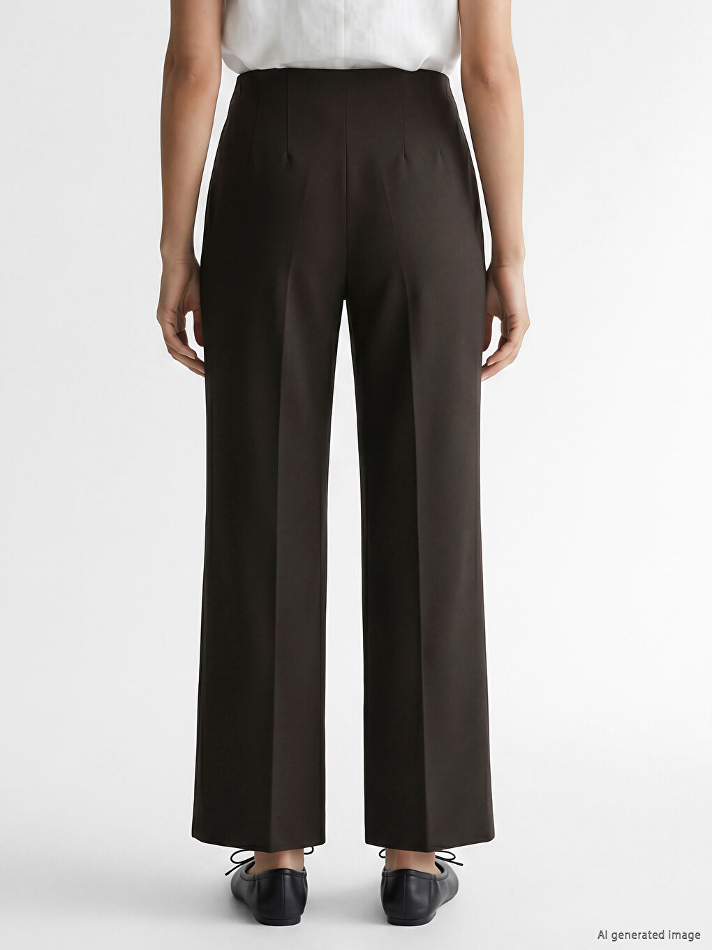 High Waist Slim Fit Women's Trousers-3