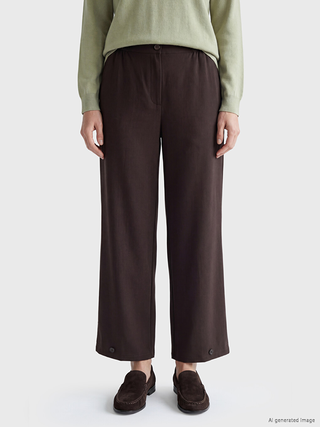 Woman Brown Trousers-1