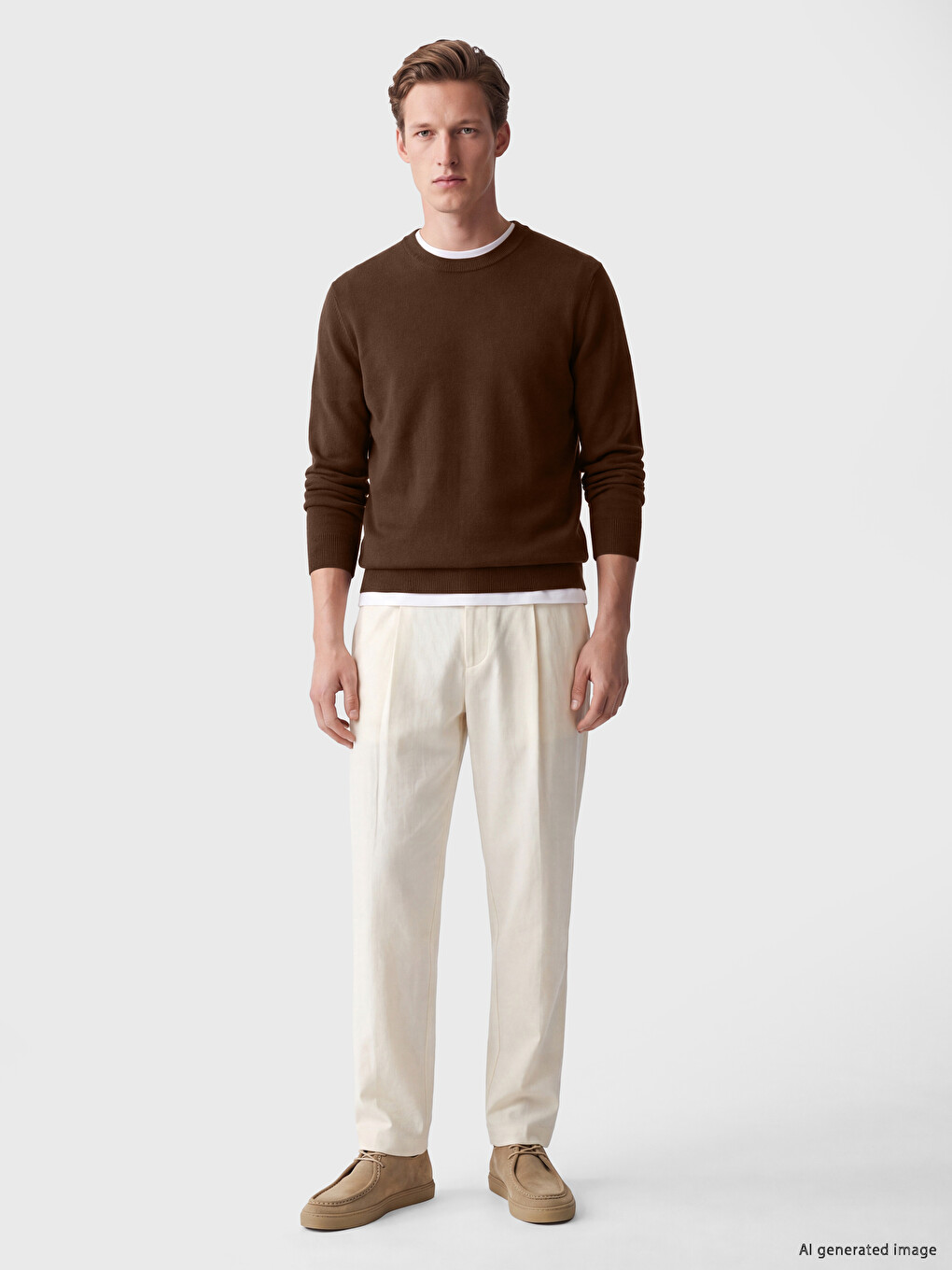 Crew Neck Regular Fit Men's Knitwear Sweater-1