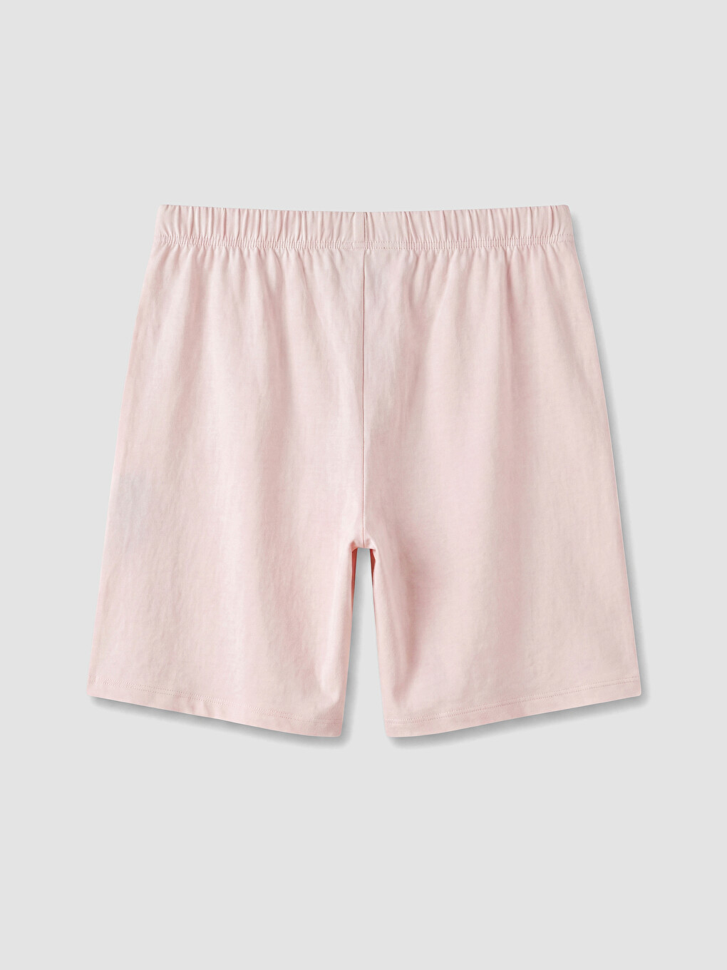 Pembe Beli Lastikli Kadın Şort Pijama Alt-1