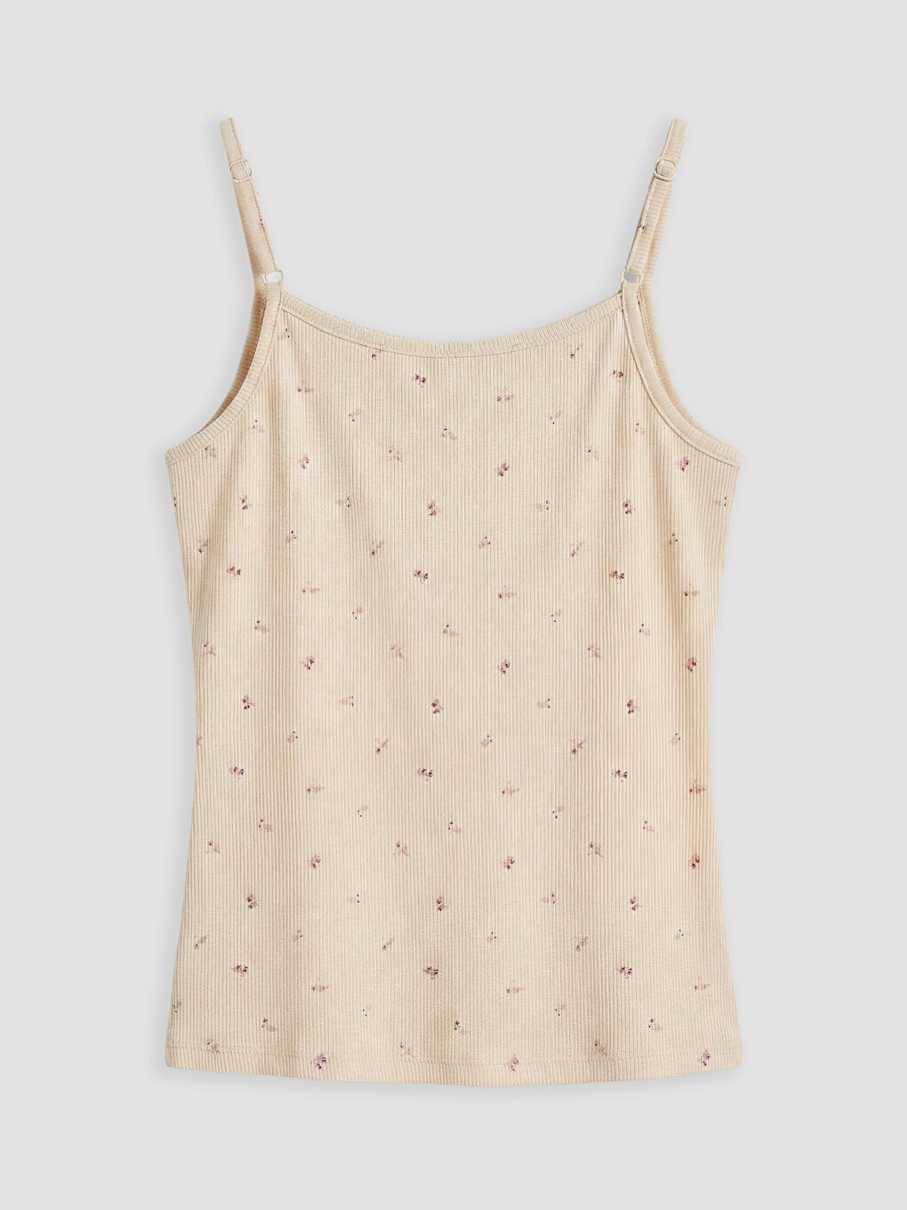 Bej U Yaka Çiçekli Hamile Pijama Üst-3