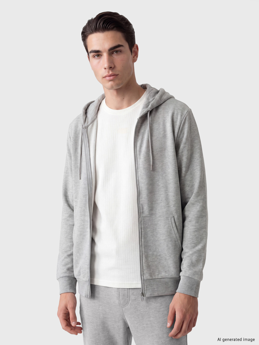 Hooded Men's Zip-up Sweatshirt