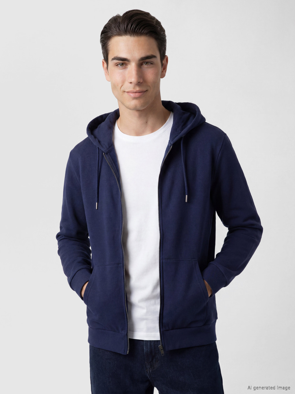 Hooded Men's Zip-up Sweatshirt