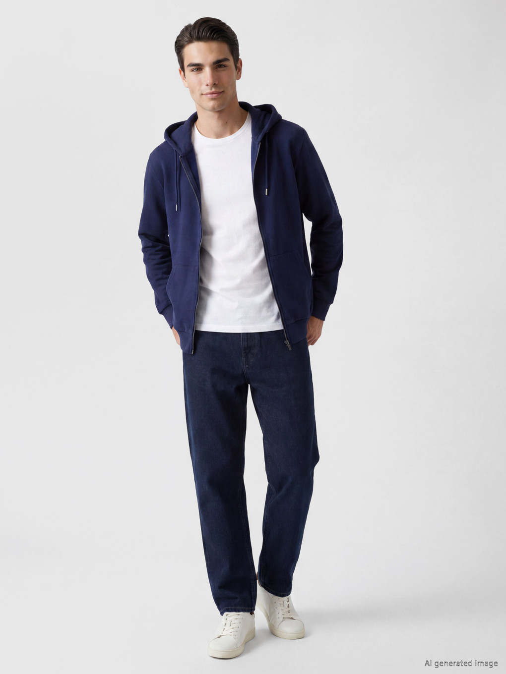 Hooded Men's Zip-up Sweatshirt-1