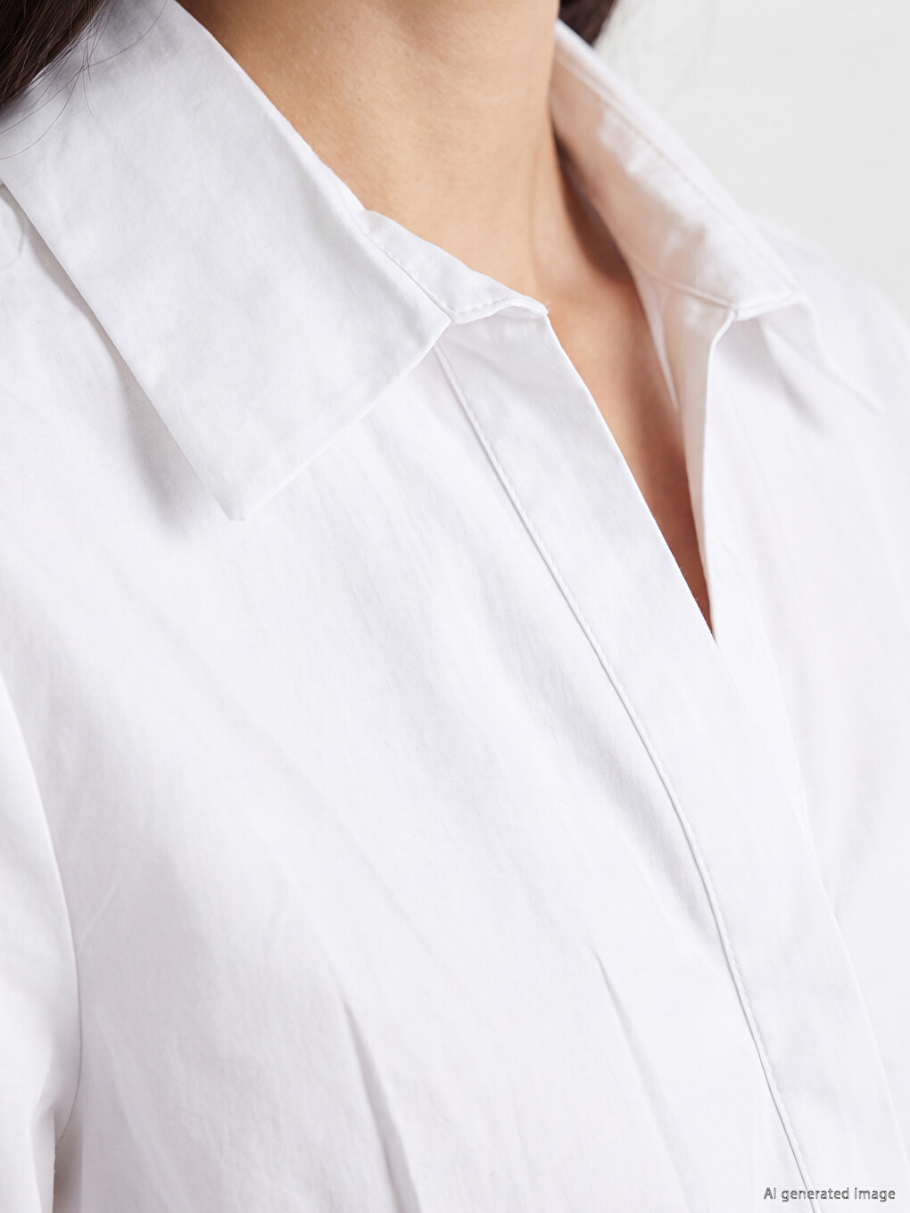 Pleated Peplum Women's Shirt-2