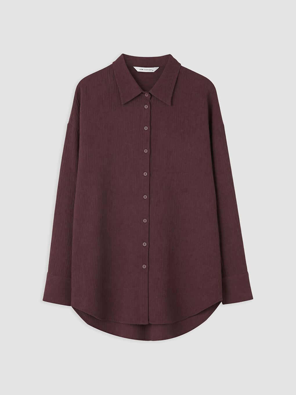 Textured Oversize Women's Shirt-4