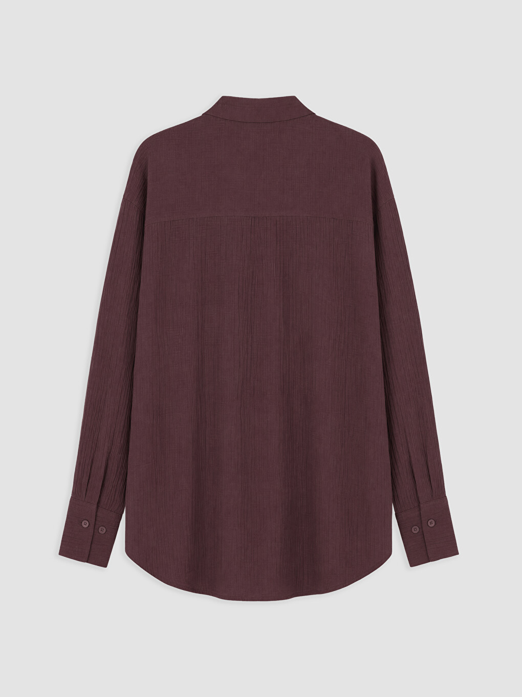 Textured Oversize Women's Shirt-5