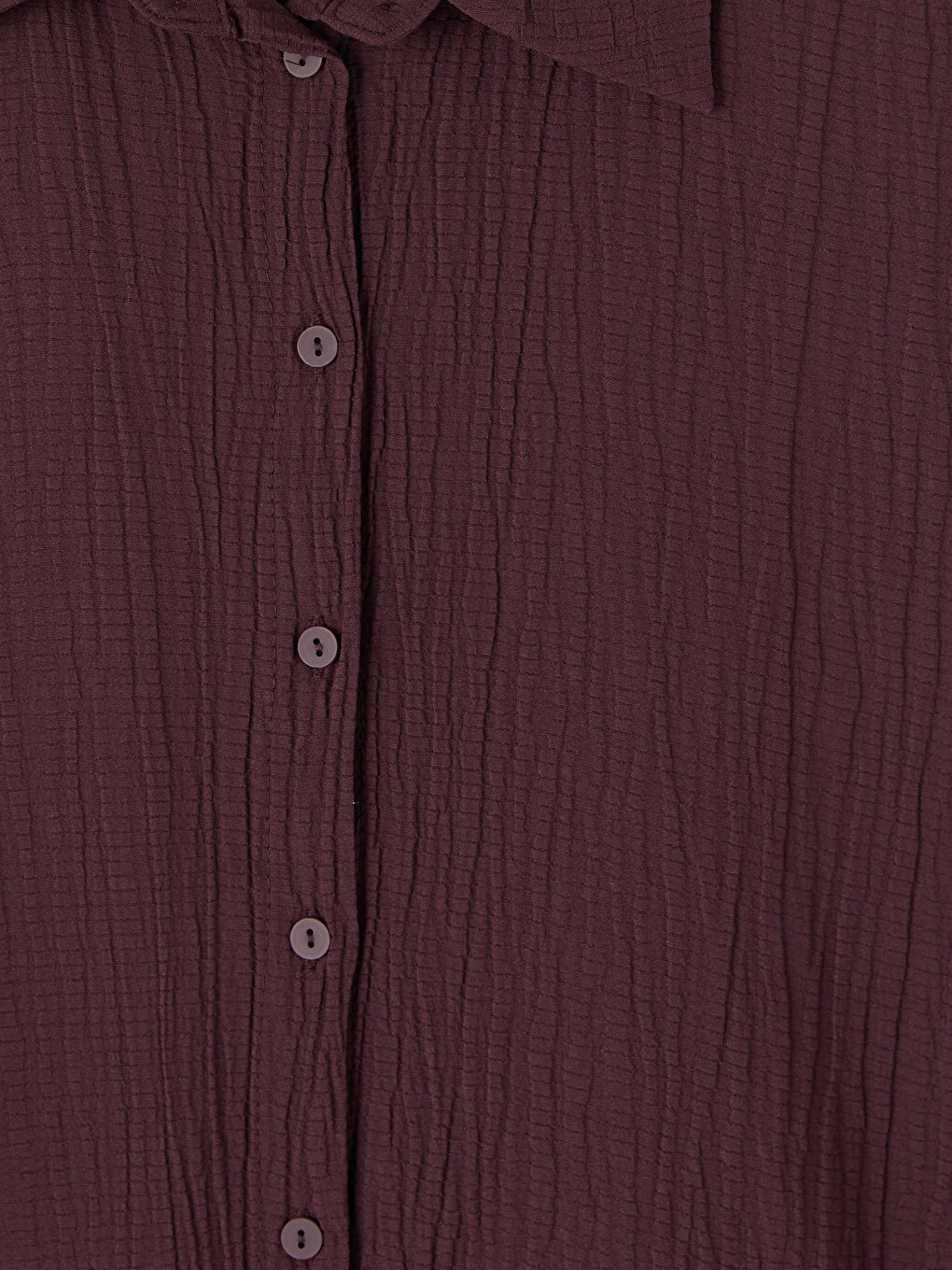 Textured Oversize Women's Shirt-6