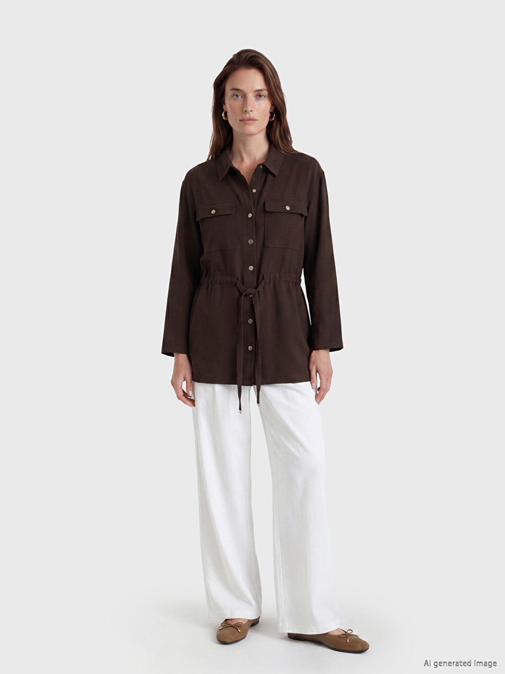 Shirt Collar Women's Jacket-1